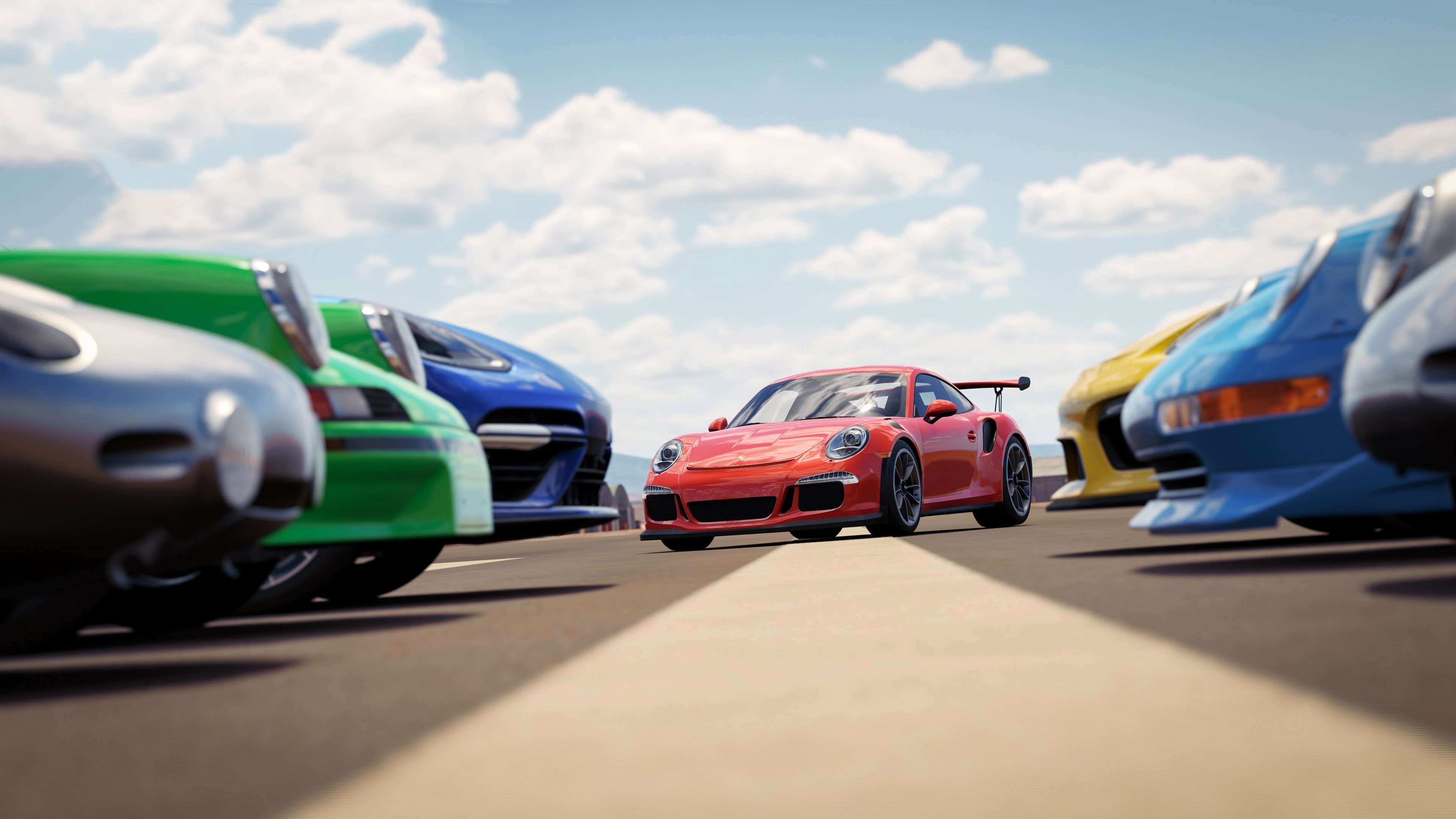 race, cloud, car, speed, Forza Horizon 3, kumo, Forza Horizon, game, 4K, sky, Porsche, HD Wallpaper