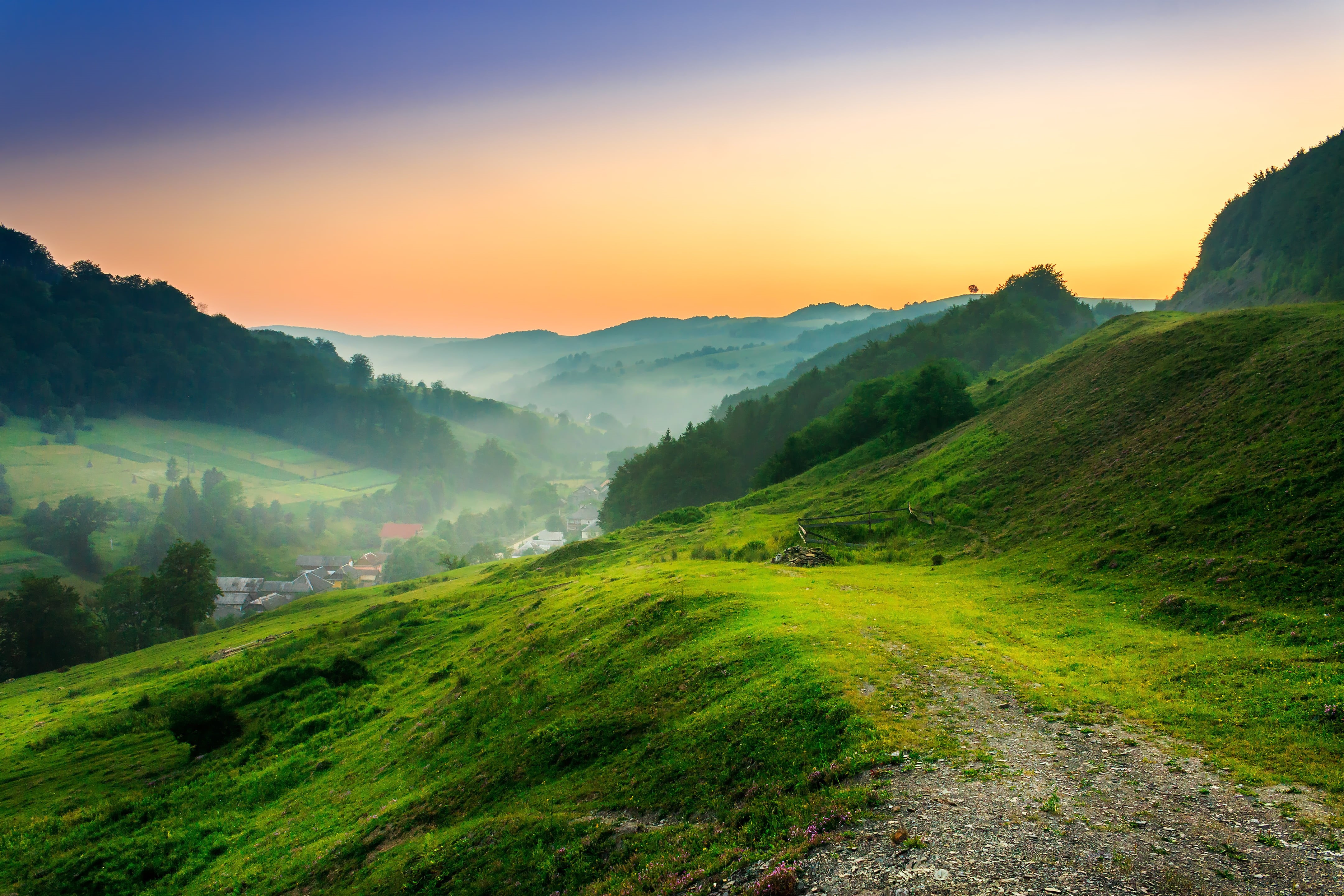 covered, scenics, cloud - Sky, mountain Peak, green, fog, sunbeam, sunlight, mountain Range, environment, scenics - nature, hill, mist, dawn, european Alps, HD Wallpaper