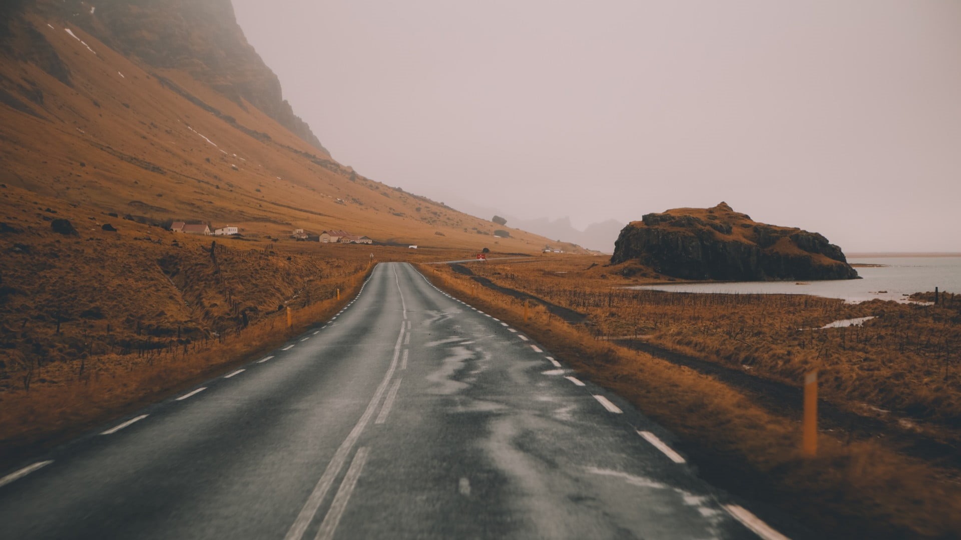 non-urban scene, nature, symbol, environment, road marking, villages, diminishing perspective, no people, beauty in nature, rock - object, house, the way forward, HD Wallpaper