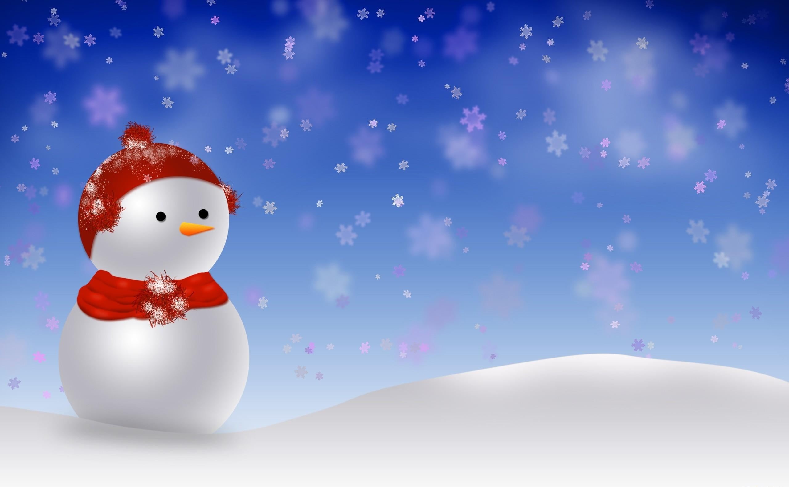 no people, cold temperature, christmas decoration, backgrounds, white color, smiling, purple, cheerful, snowflakes, toy, season, christmas, representation, HD Wallpaper