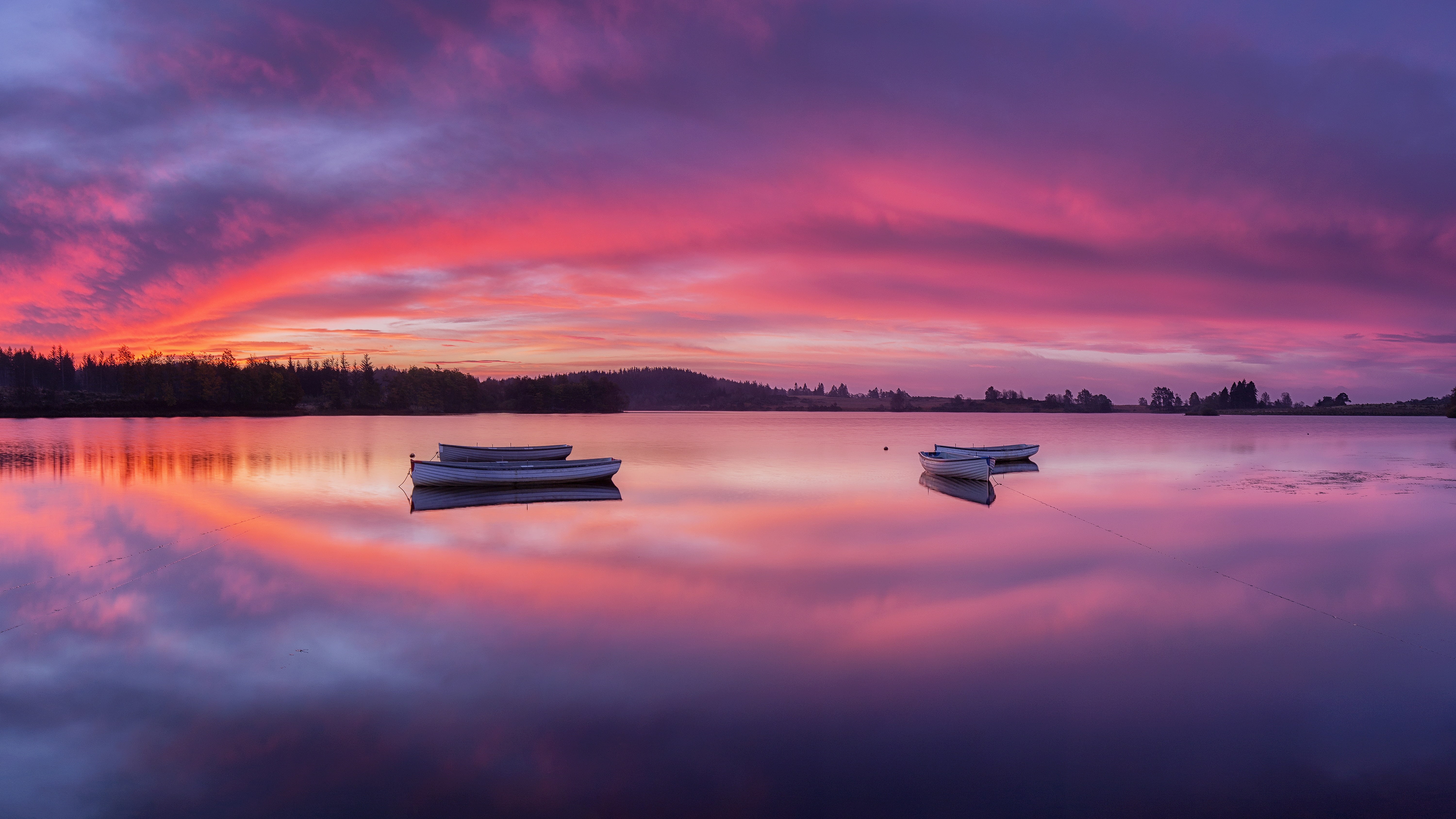 Scotland, 5K, Boat, Sunset, Photography, Loch Lomond, Lake, HD Wallpaper