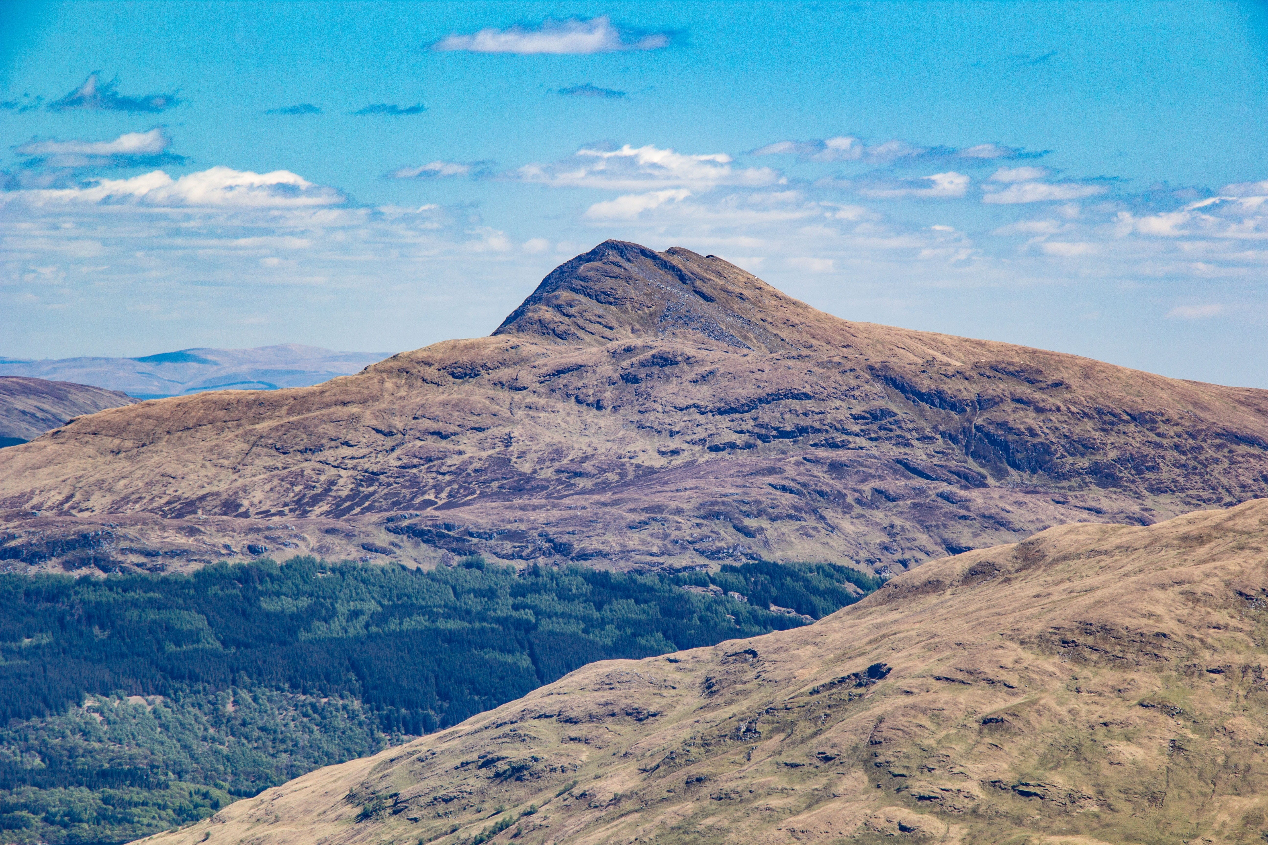 scotland, remote, nature, cloud - sky, non-urban scene, mountain, landscape, formation, rock, eroded, tranquil scene, beauty in nature, mountain peak, lomond, HD Wallpaper