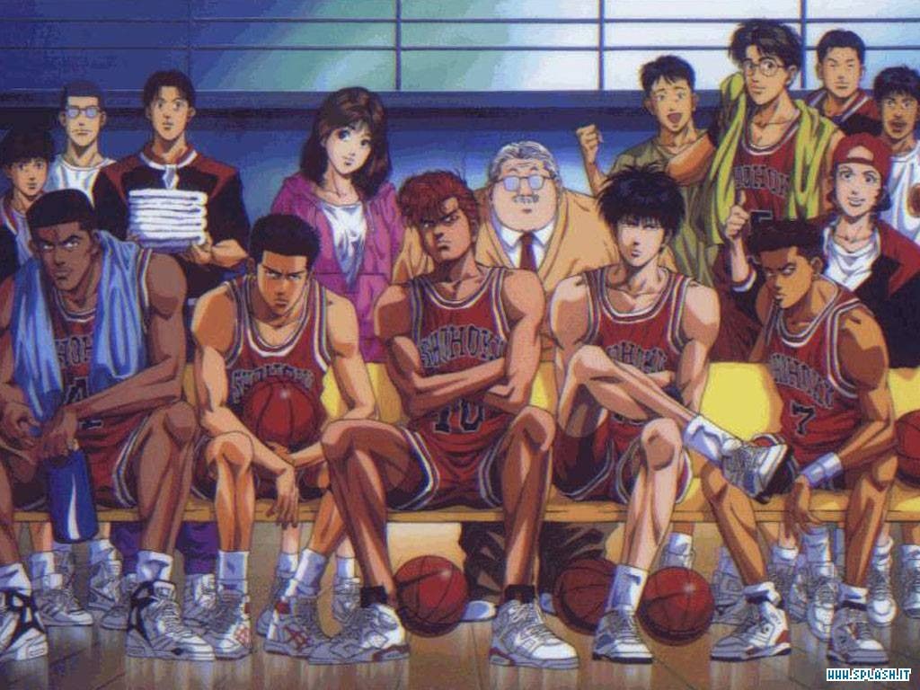 anime, kid, 480P, slam Dunk, cartoon, serial, basket, HD Wallpaper