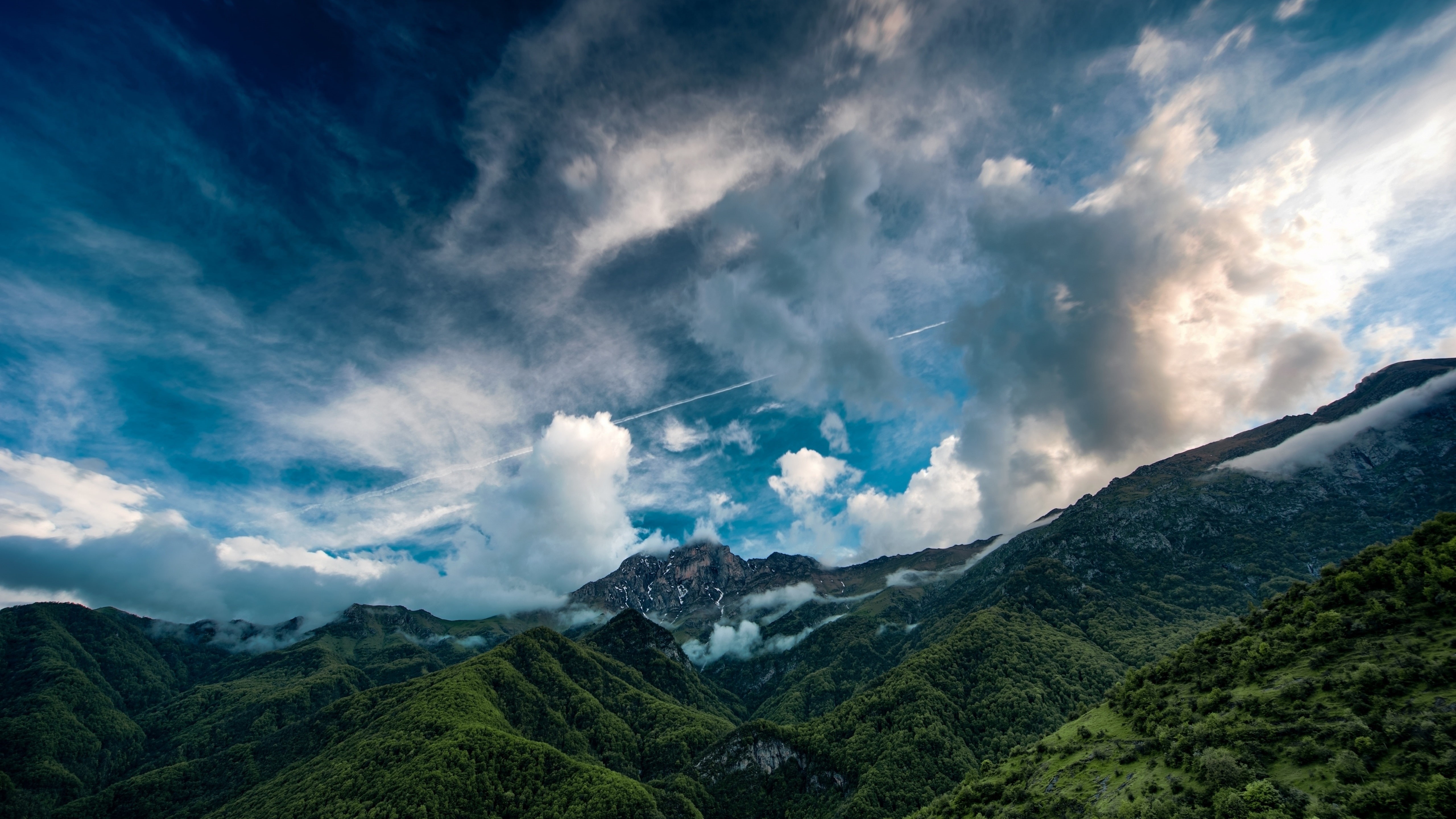 syunik, cloud, wilderness, sky, cumulus, mountain, ridge, armenia, khustup, mountain range, mount khustup, 5K, HD Wallpaper