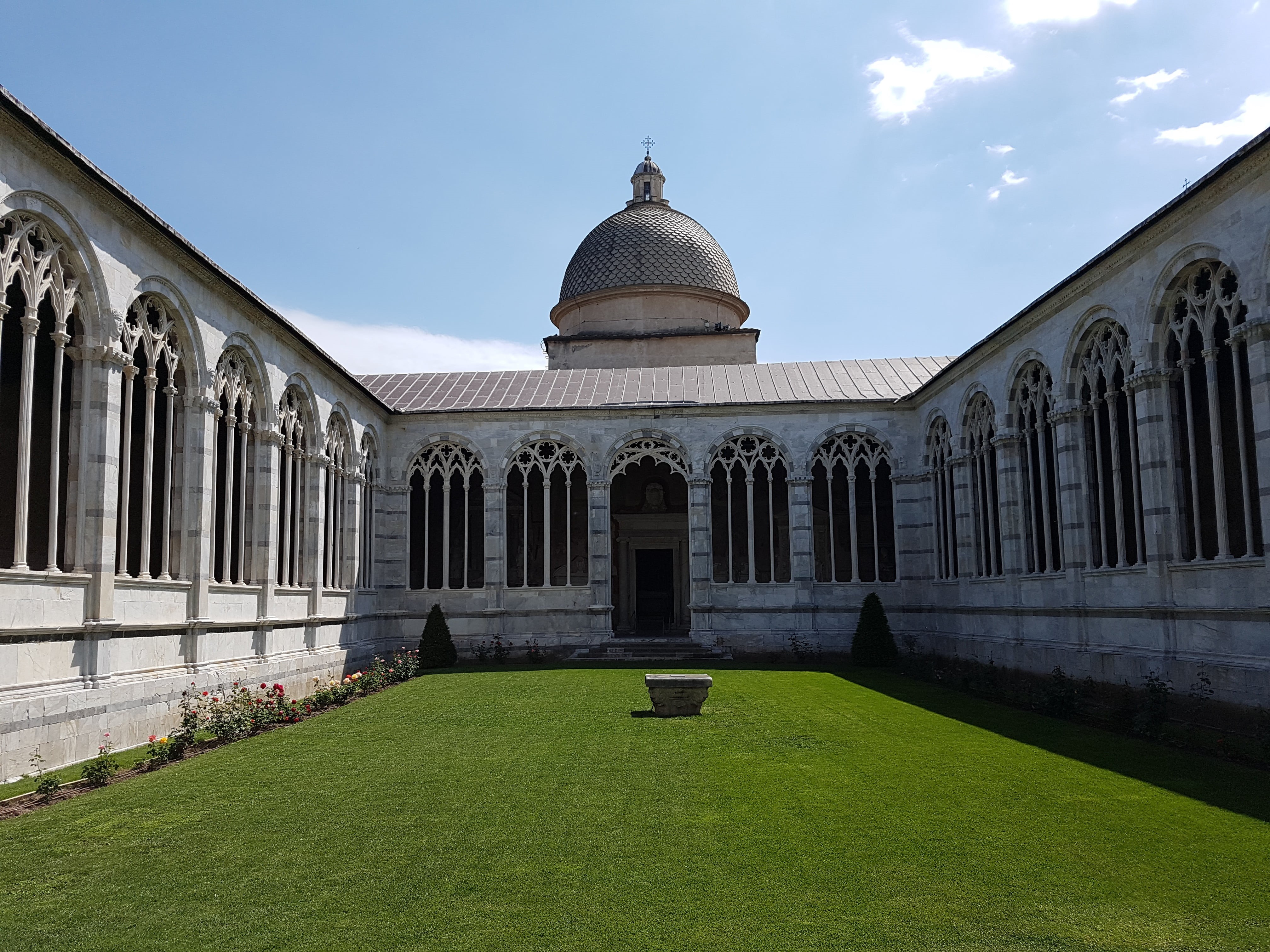 grass, sky, religion, nature, field, day, toscana, cemetery, building exterior, no people, spirituality, travel destinations, plant, pisa, place of worship, HD Wallpaper