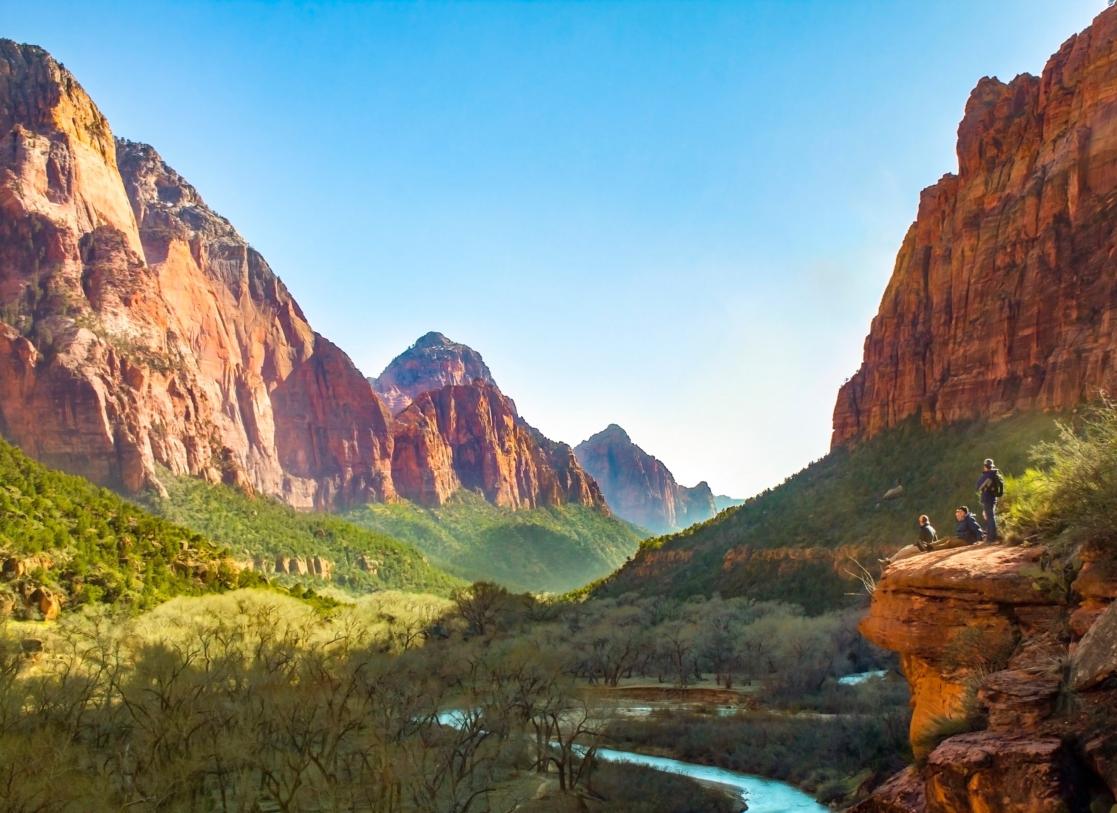 rock - Object, three, travel, beauty In Nature, forest, valley, canyon, national, landscape, sky, daytime, rock, mountain, nature, cliff, river, near, scenics, HD Wallpaper