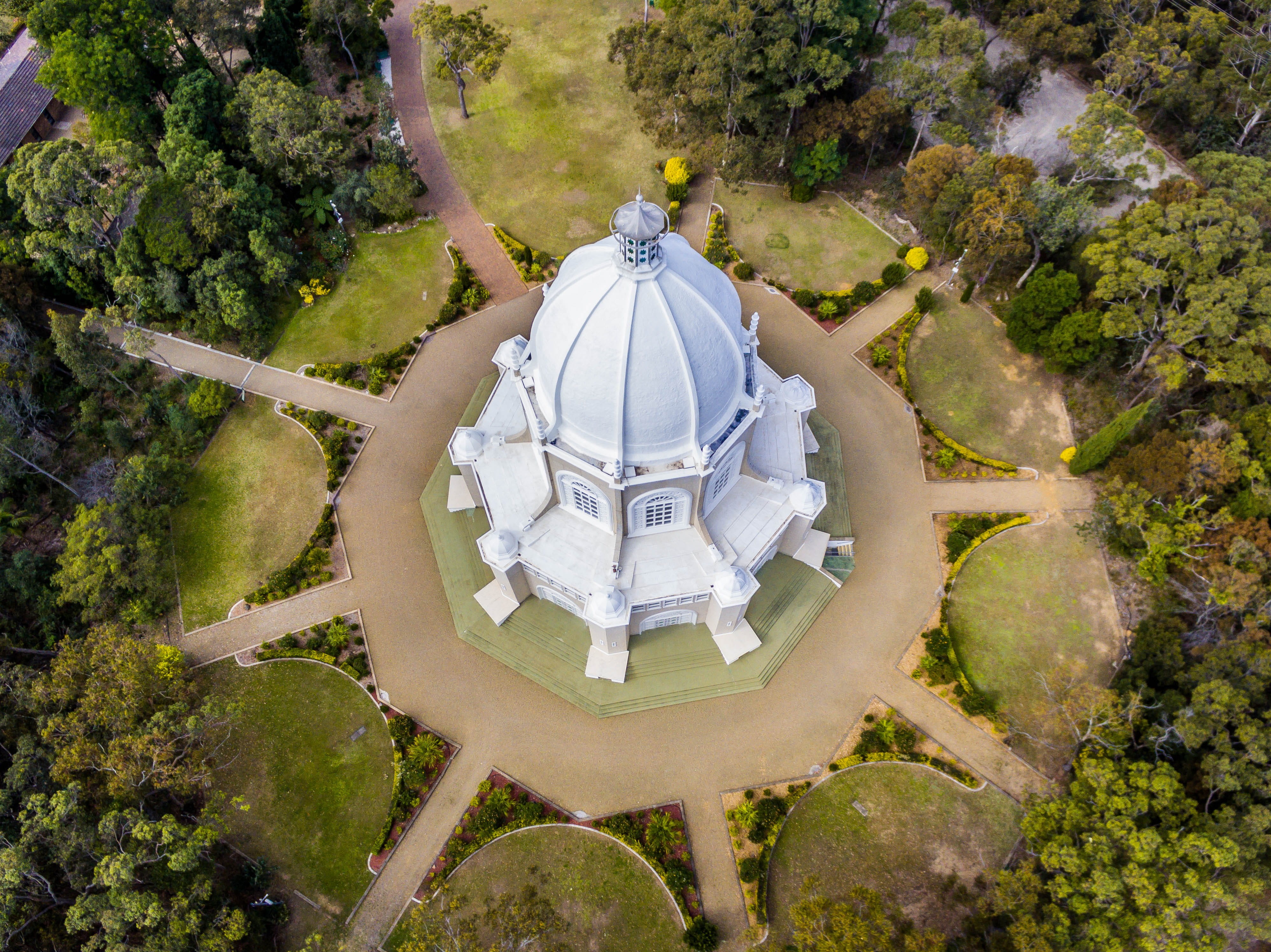 architecture, belief, photo, water, travel destinations, pathway, forest, high angle view, grass, eyeview, bird, plant, geometric, s, path, building, lawn, HD Wallpaper