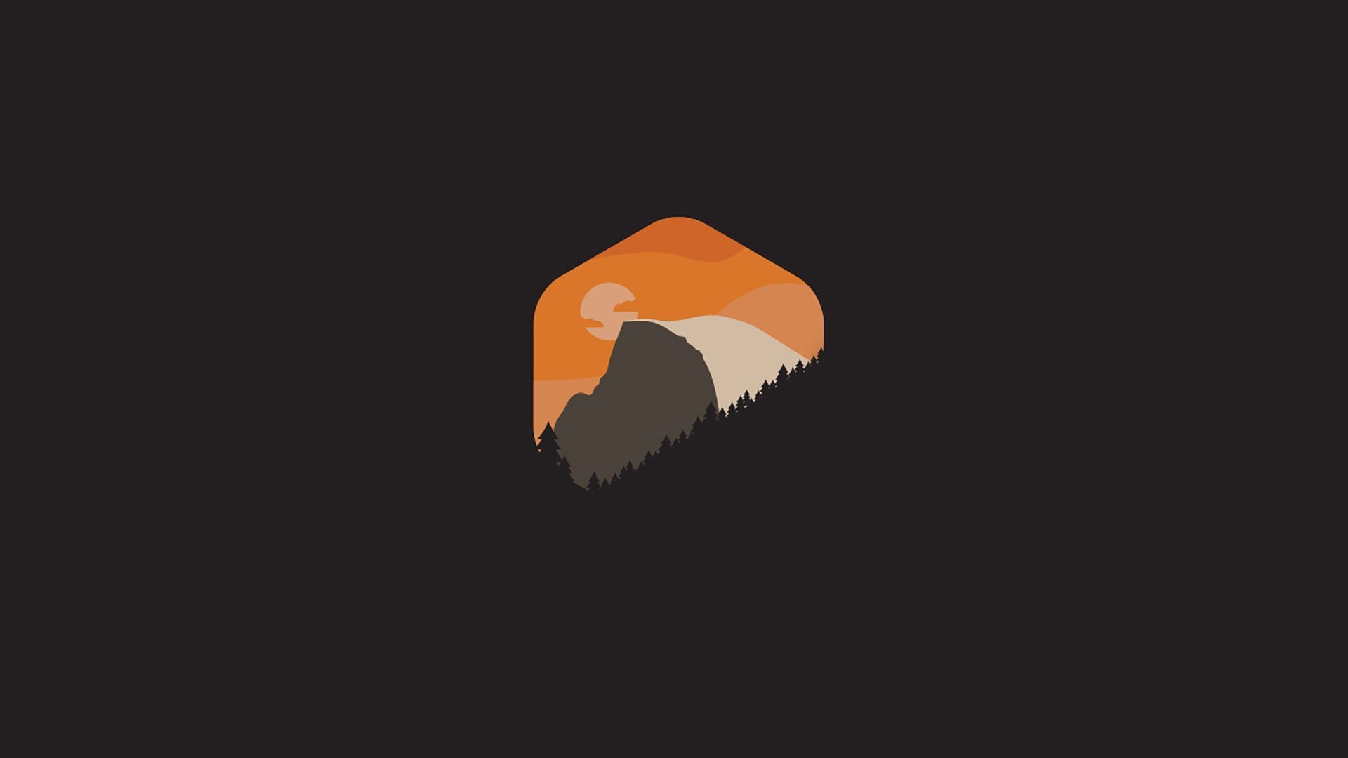 illuminated, black background, paper lantern, 1080P, single object, mid-air, flying, balloon, outdoors, orange color, no people, Half Dome, copy space, HD Wallpaper