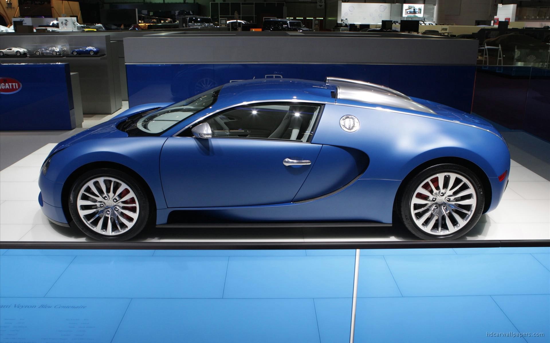 bleu, veyron, centenaire, blue, cars, bugatti, 1080P, HD Wallpaper