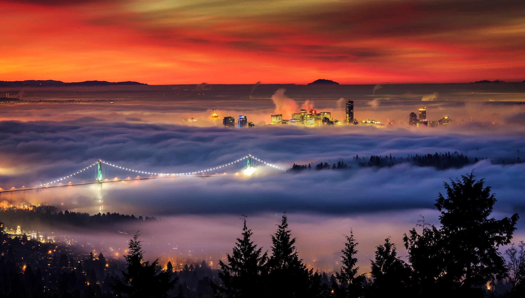 Vancouver, cityscape, 1080P, HD Wallpaper