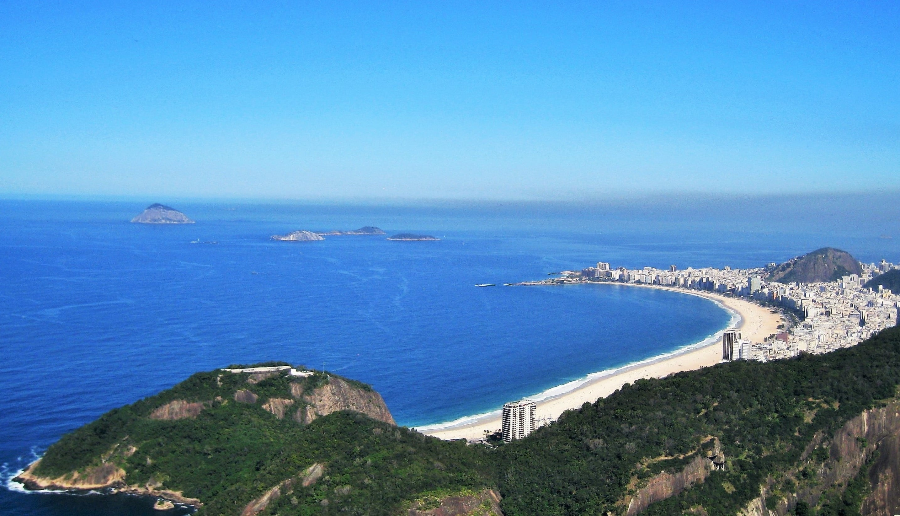 2K, water, rio de janeiro, holiday, breathtaking view, overlooking copacabana, nature, bay, samba city, no people, second largest city in brazil, unique, HD Wallpaper