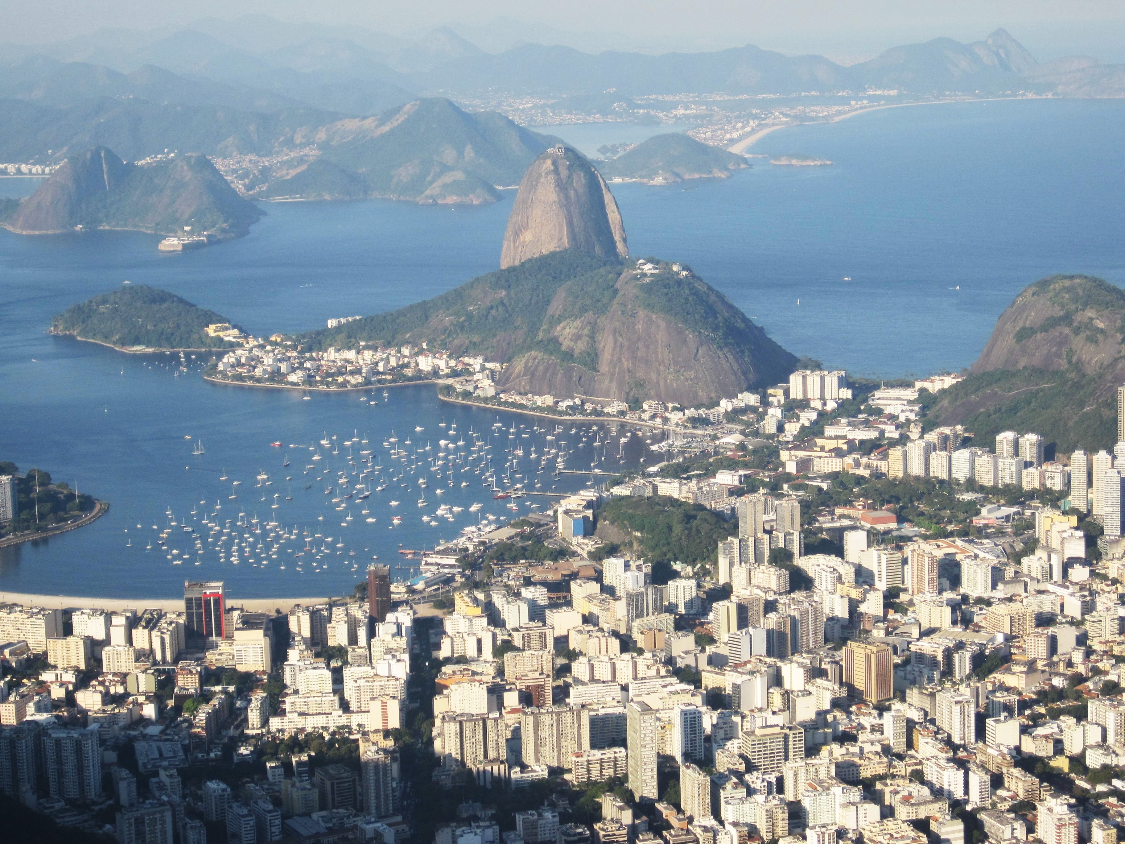body, places of interest, metropolis, unique, guanabara bay, gorgeous, sunny, stunning, travel destinations, views of the corcovado, bay, worth a visit, HD Wallpaper