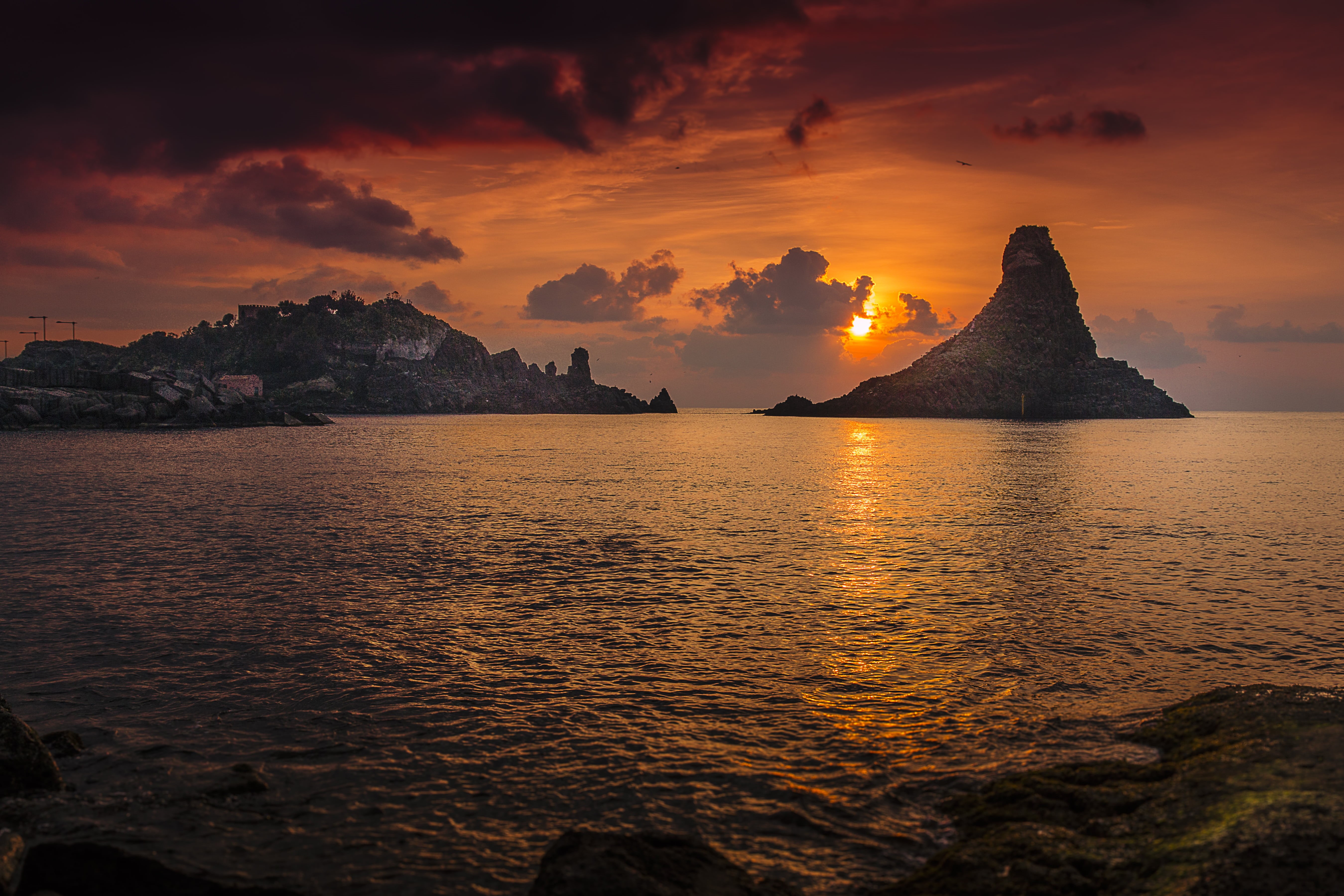 coastline, water, summer, island, vacations, sea, travel, body, sunset, rio de Janeiro, sugarloaf Mountain, mountain, scenics, 5K, dusk, nature, beach, HD Wallpaper