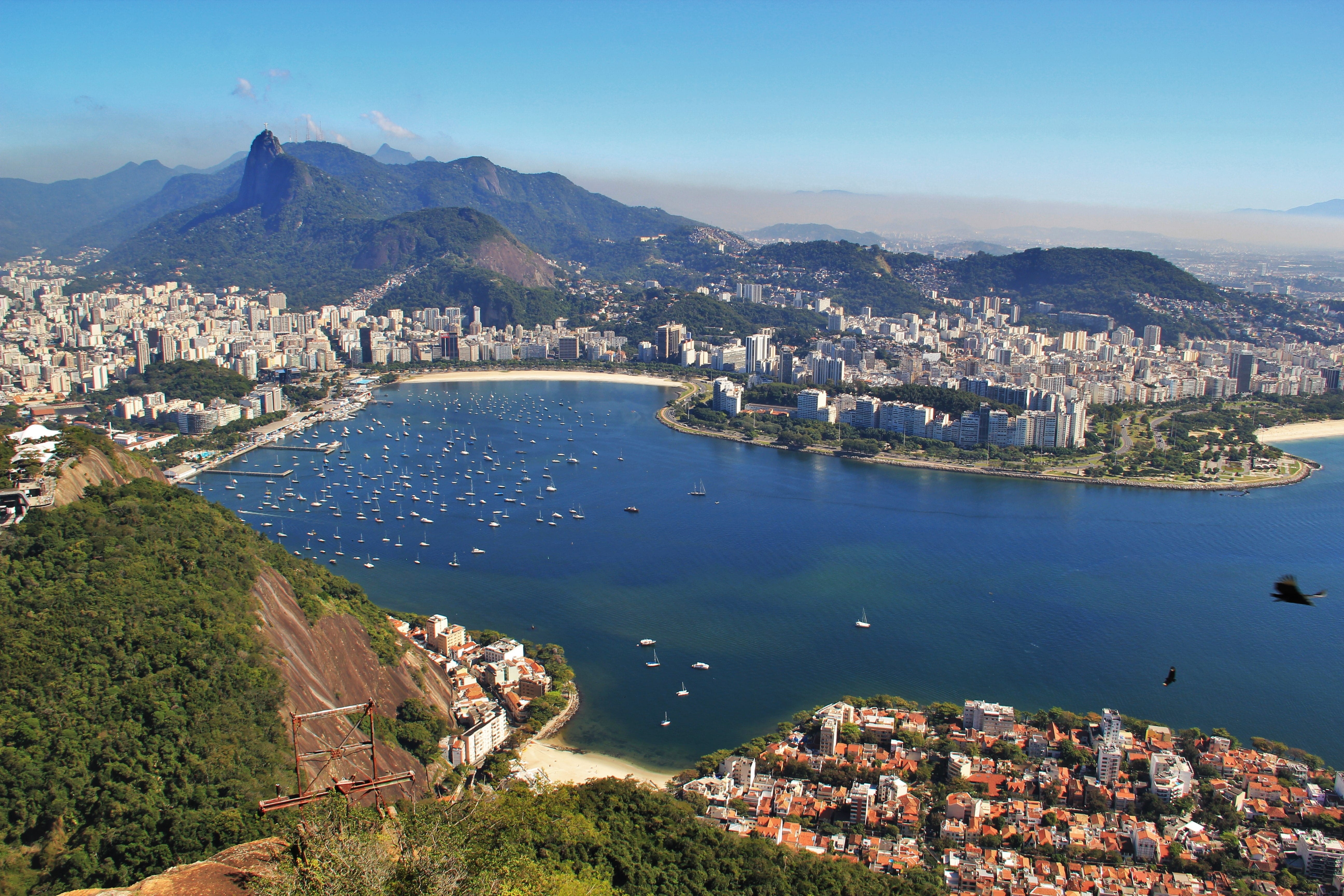 viewpoint, fantastic, gray, high rise buildings, scenics - nature, residential district, cityscape, land, daytime, distant view, botafogo bay, brasil, known, HD Wallpaper