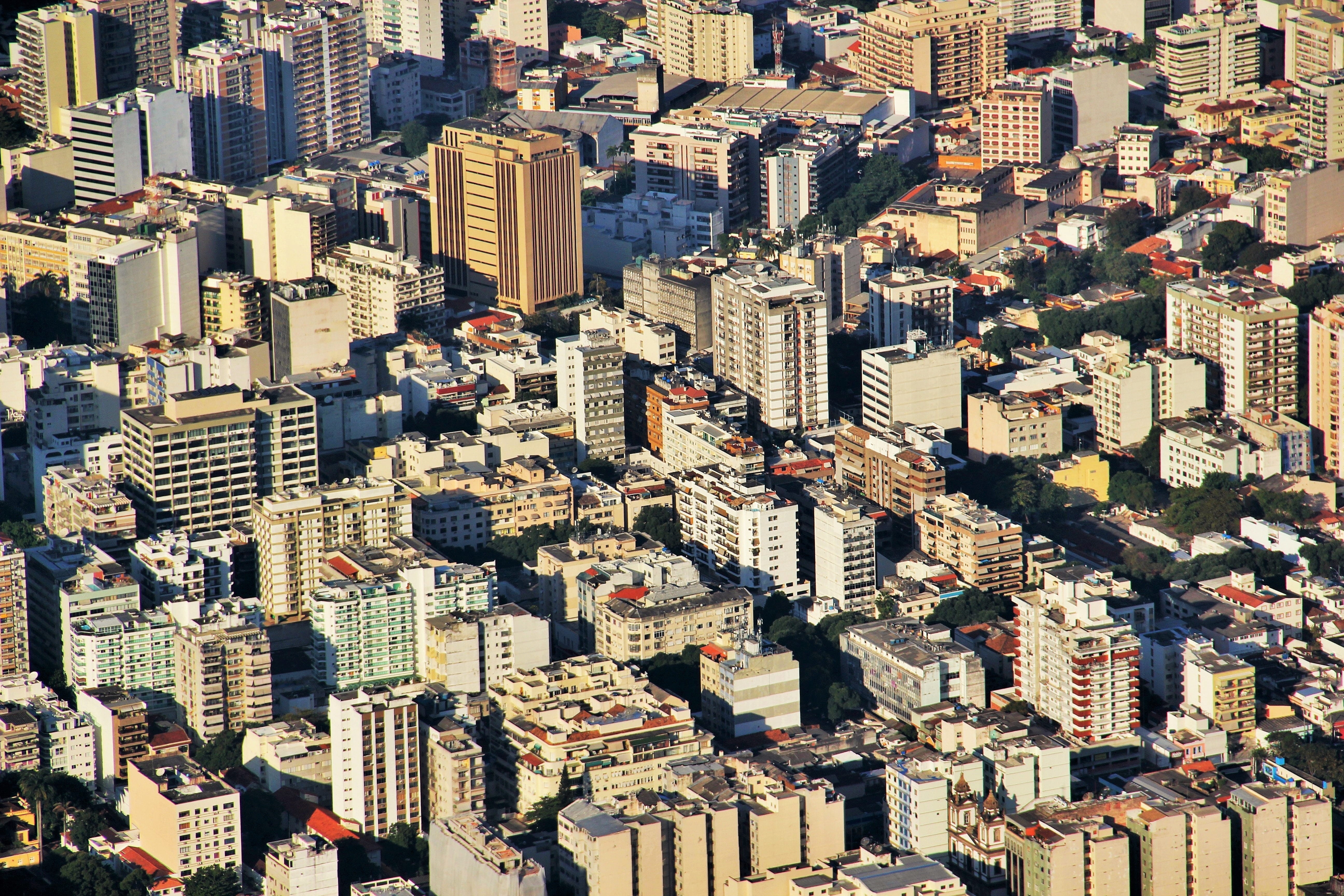 places of interest, stunning, imposing, brazil, crowded, viewpoint, 5K, city life, modern, built structure, skyscraper, crowd, breathtaking view, view from sugarloaf, HD Wallpaper