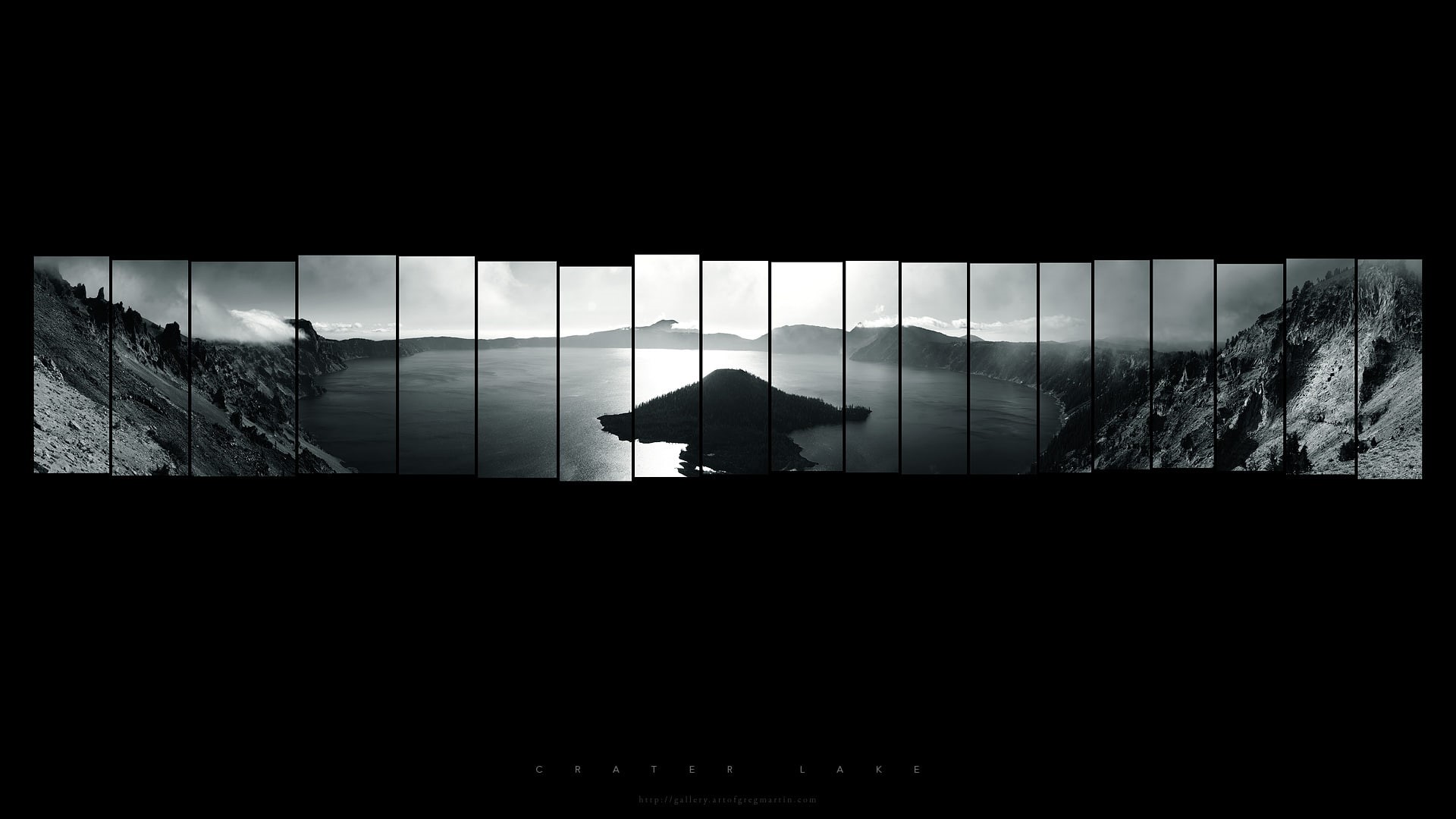 windows, bw, 1080P, crater, nature, black, lake, hd, HD Wallpaper