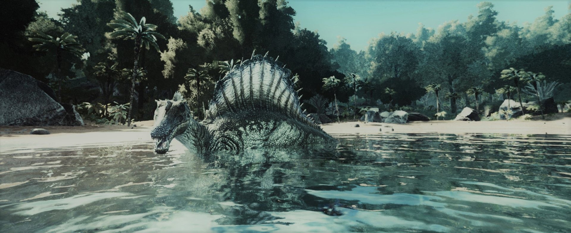 vertebrate, animal body part, animal wildlife, day, animals in the wild, animal head, plant, ARK: Survival Evolved, one animal, waterfront, outdoors, tree, HD Wallpaper