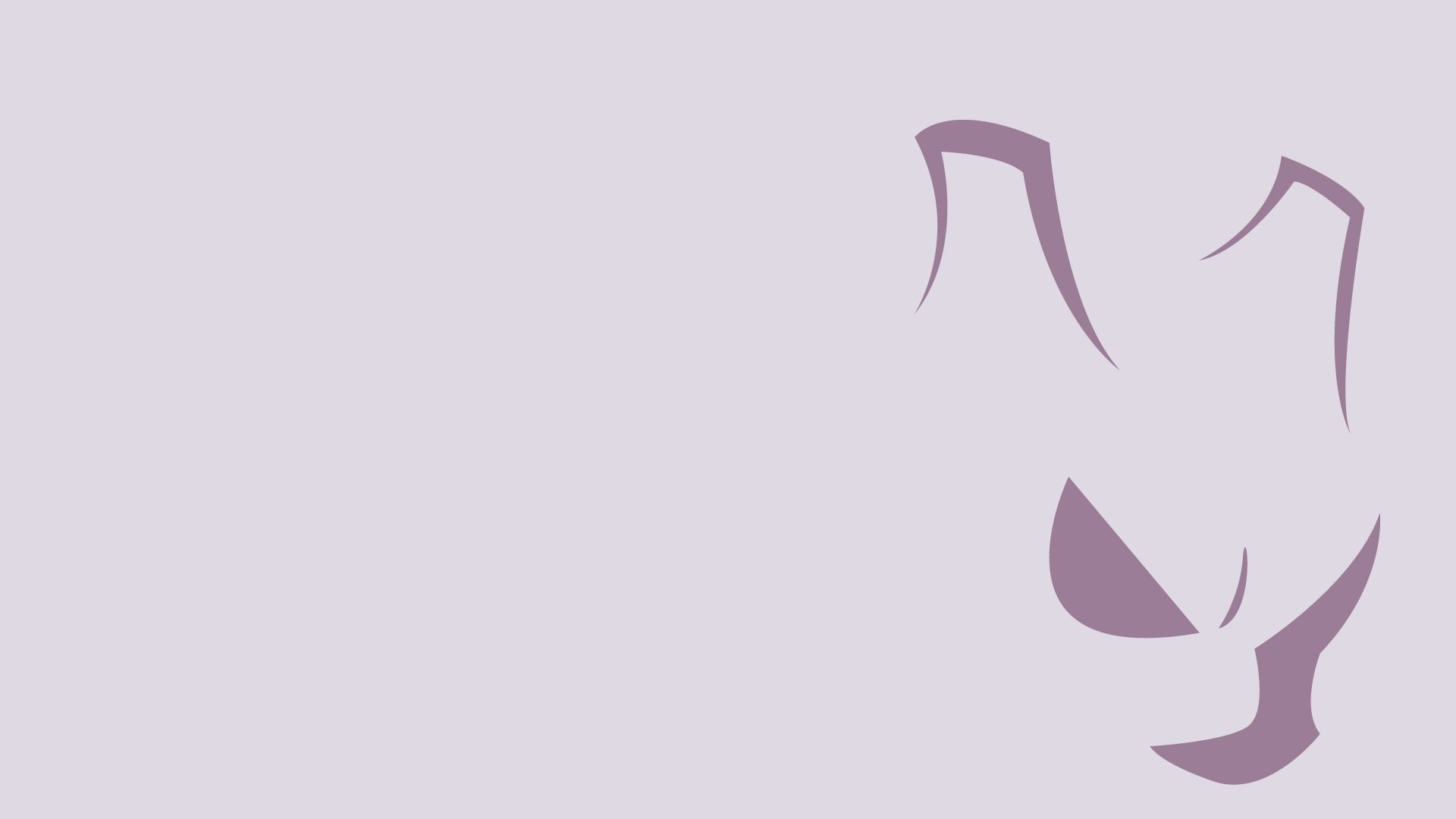 background, simple, minimalism, simple background, 1080P, purple, abstract, illustration, mewtwo, HD Wallpaper