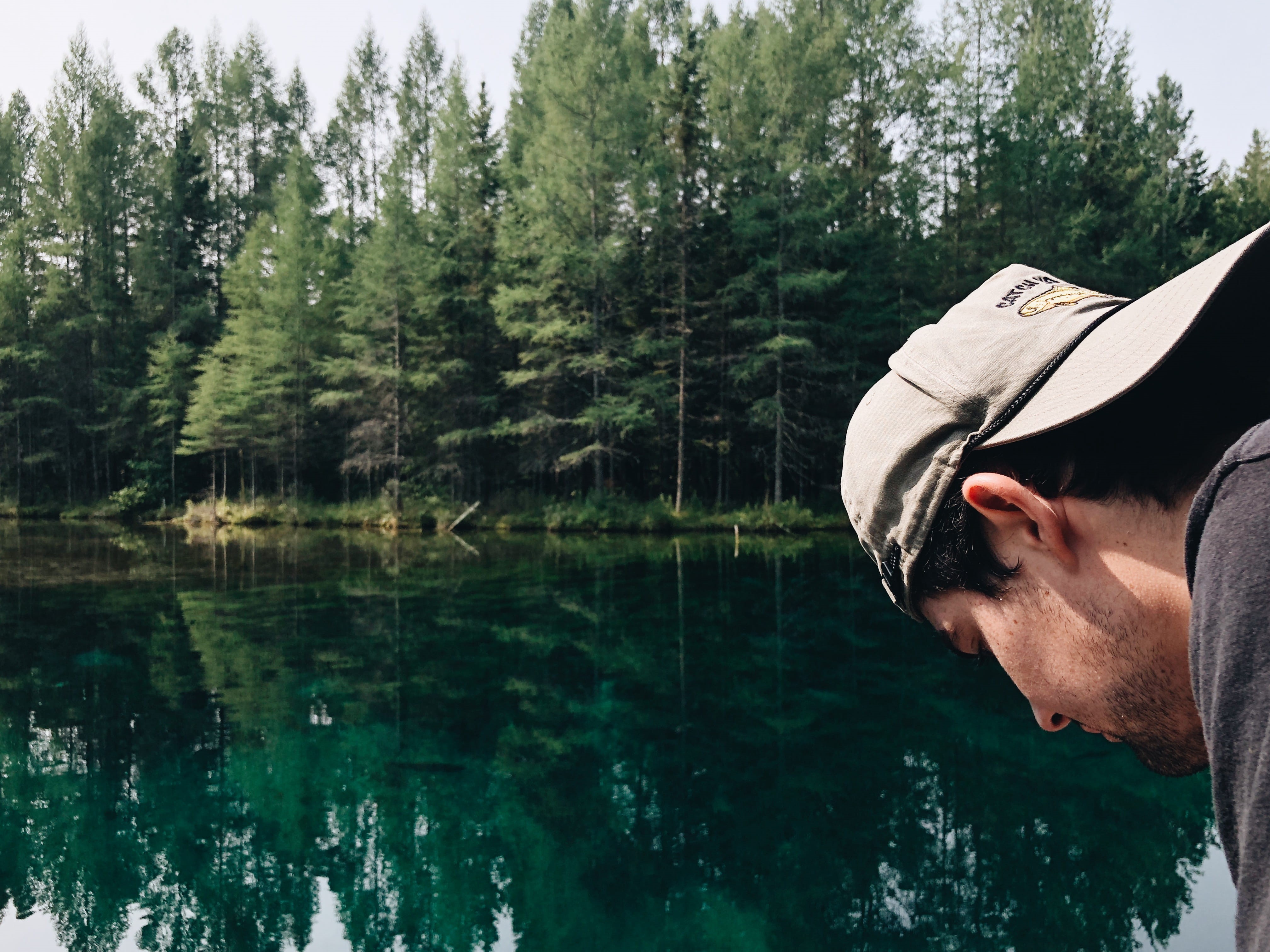 mature men, trees, summer, outdoors, hat, day, reflection, blue, get outside, explore, nature, real people, united states, leisure activity, plant, up north, HD Wallpaper