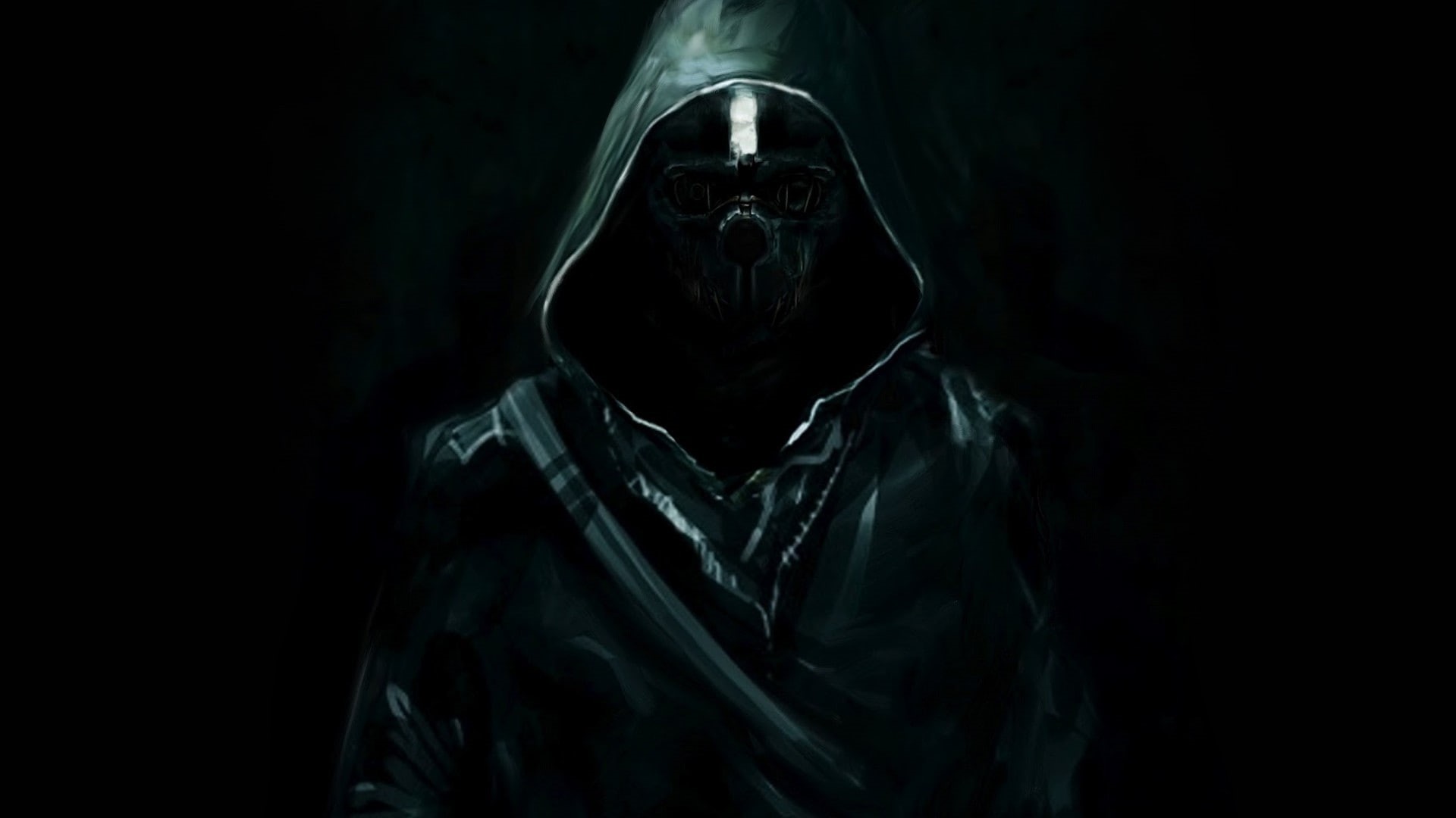 video games, black, dark, Corvo Attano, Dishonored, 1080P, HD Wallpaper