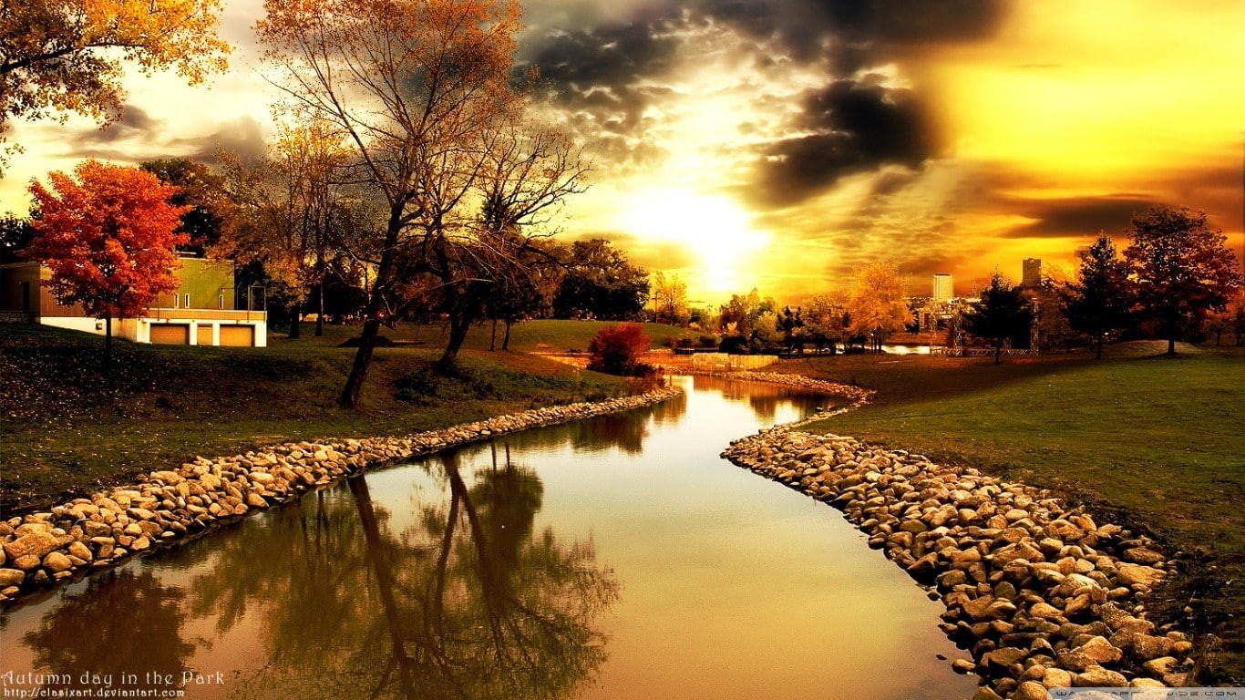 art, hd, 720P, autumn, x, day, nature, seasons, parks, HD Wallpaper