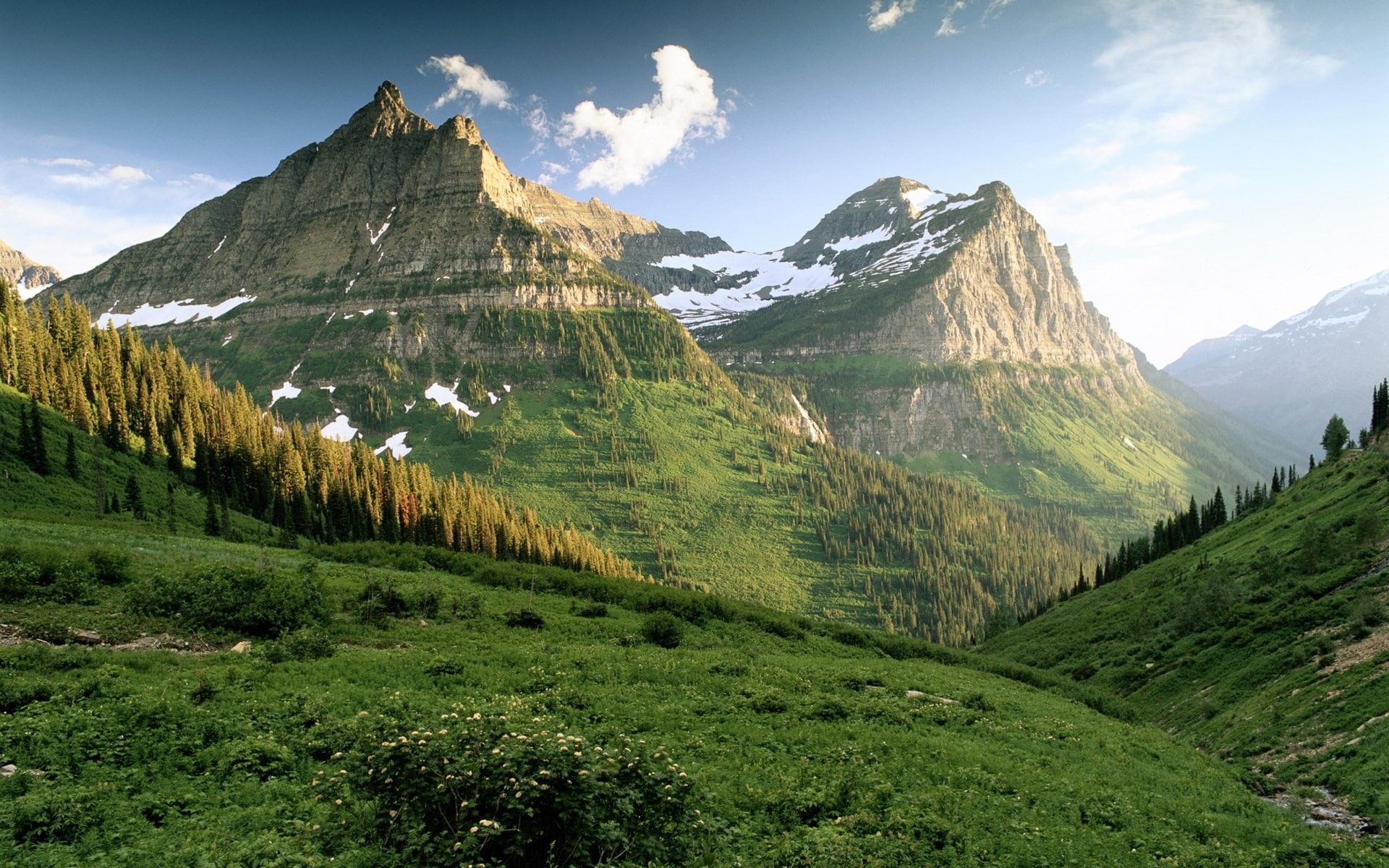 1080P, mountain, tranquility, mountain peak, grass, tranquil scene, cloud - sky, idyllic, sky, mountain range, scenics - nature, environment, nature, land, HD Wallpaper