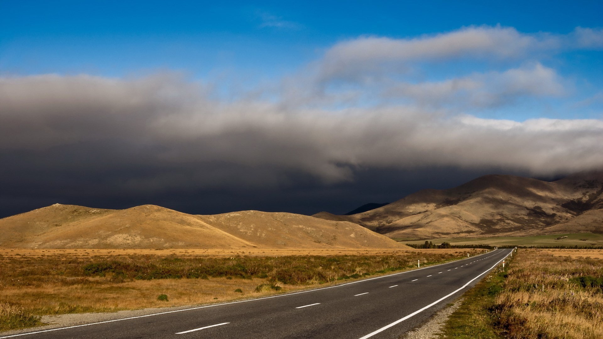 environment, beauty in nature, road, dividing line, tranquil scene, empty road, pc  hd 1080p nature  1920x1080, no people, direction, remote, non-urban scene, HD Wallpaper