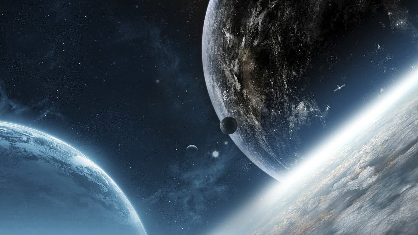 environment, moon surface, cloud - sky, star - space, astronomy, satellite view, galaxy, space, illustration, planets, space and astronomy, sky, planet, HD Wallpaper