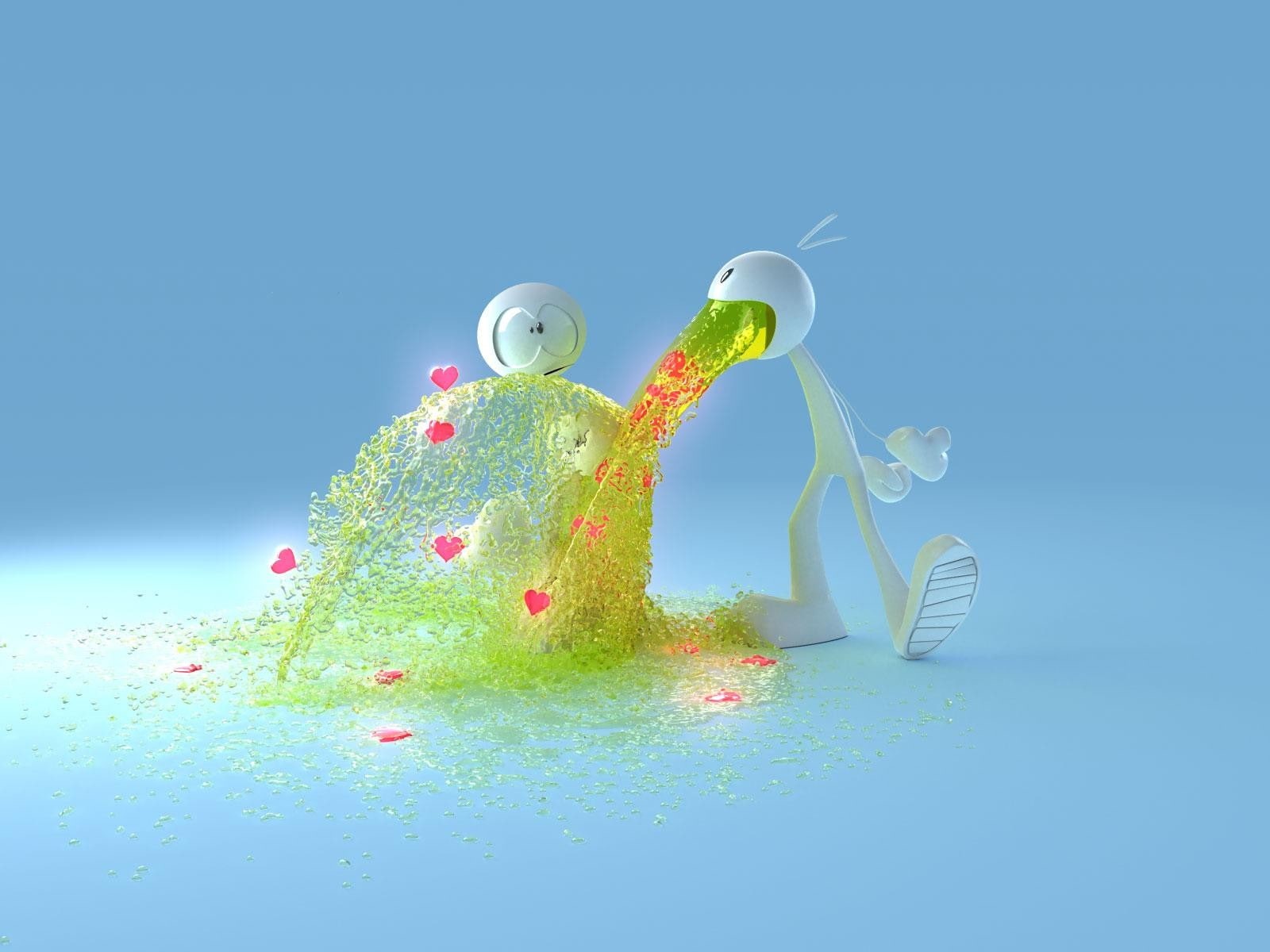 liquid, motion, people, humor, food and drink, no people, water, blue, mid-air, creativity, studio shot, nature, blue background, copy space, representation, HD Wallpaper
