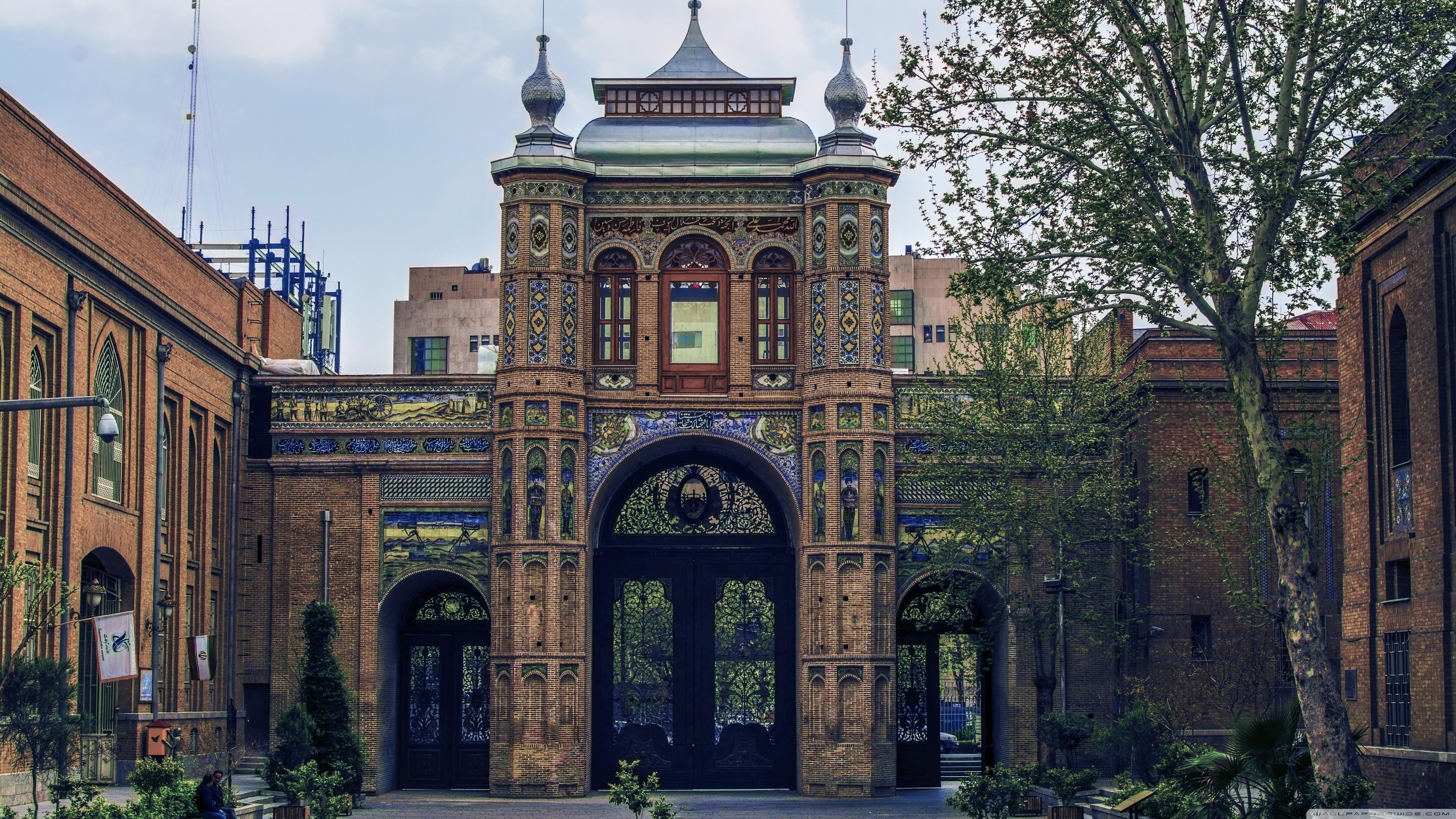 building exterior, travel, architecture, sky, tehran, city, day, the past, gateway, tourism, entrance, building, outdoors, plant, old, nature, built structure, HD Wallpaper