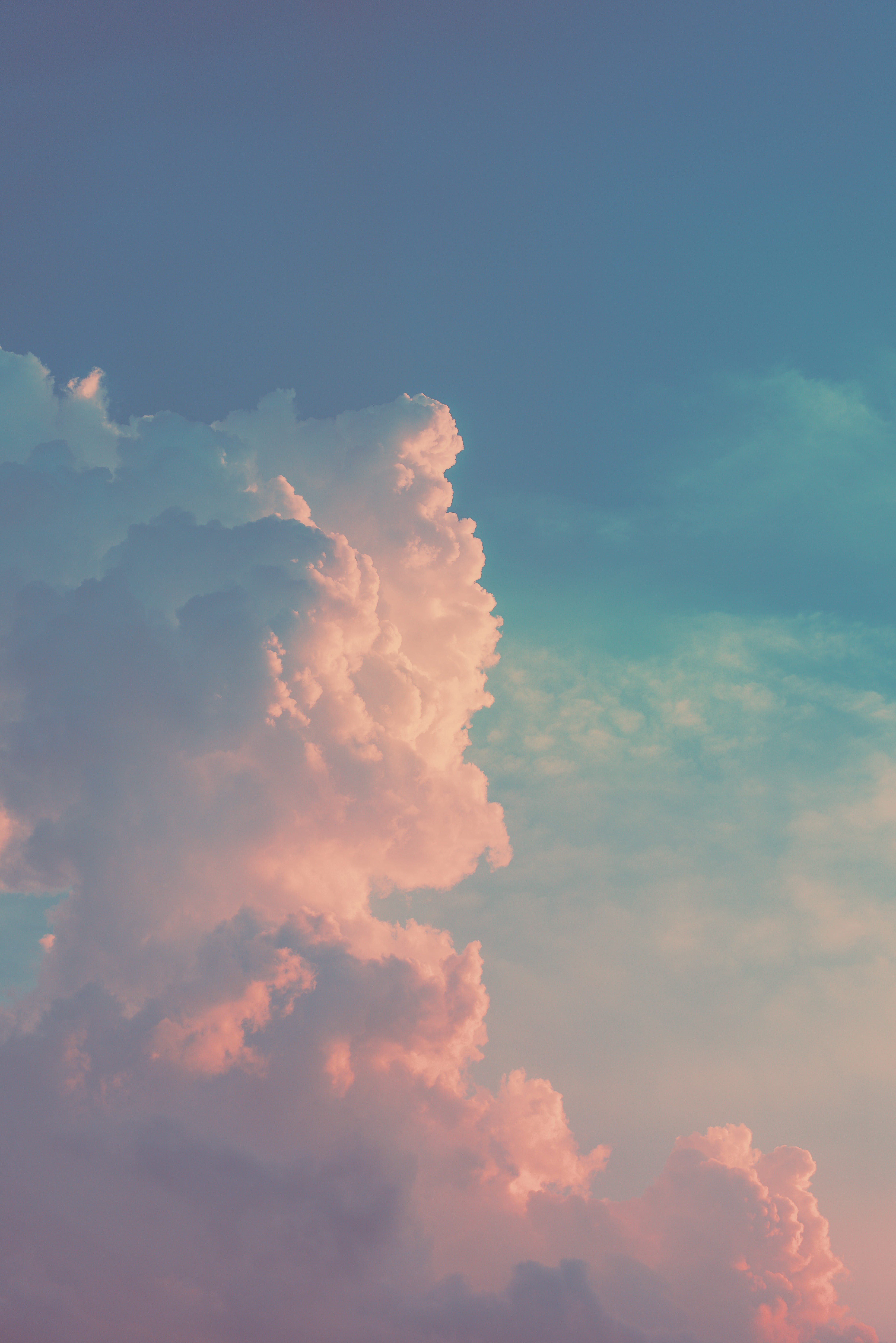 tranquility, nature, meteorology, orange color, sunset, pink, pastle, soothing, cloud - sky, dream, outdoors, softness, marshmellow, tranquil scene, sky, Phone HD Wallpaper
