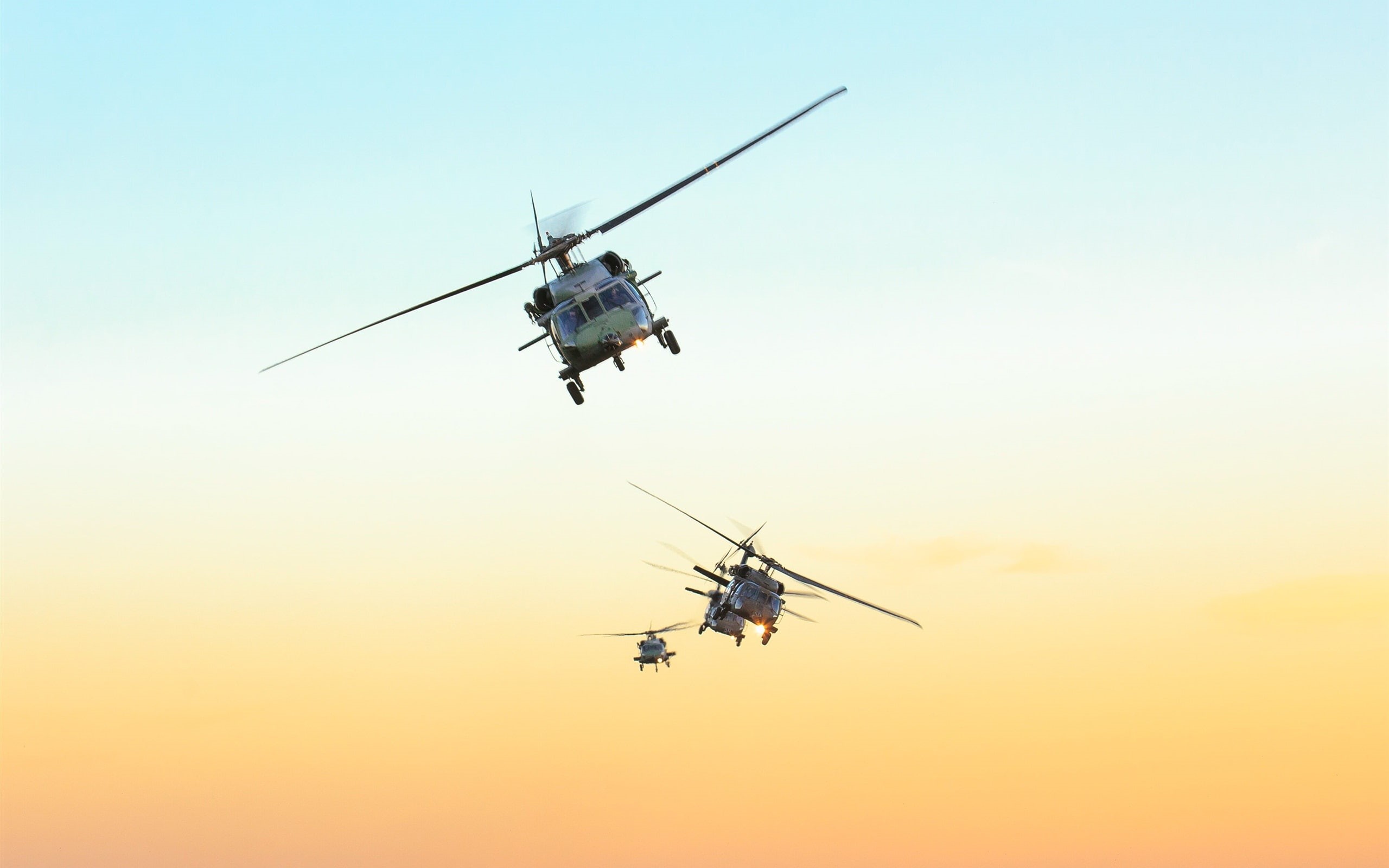 Brazil, Hawk, Force, Black, Sky, 2K, Sunset, Air, Helicopter, HD Wallpaper