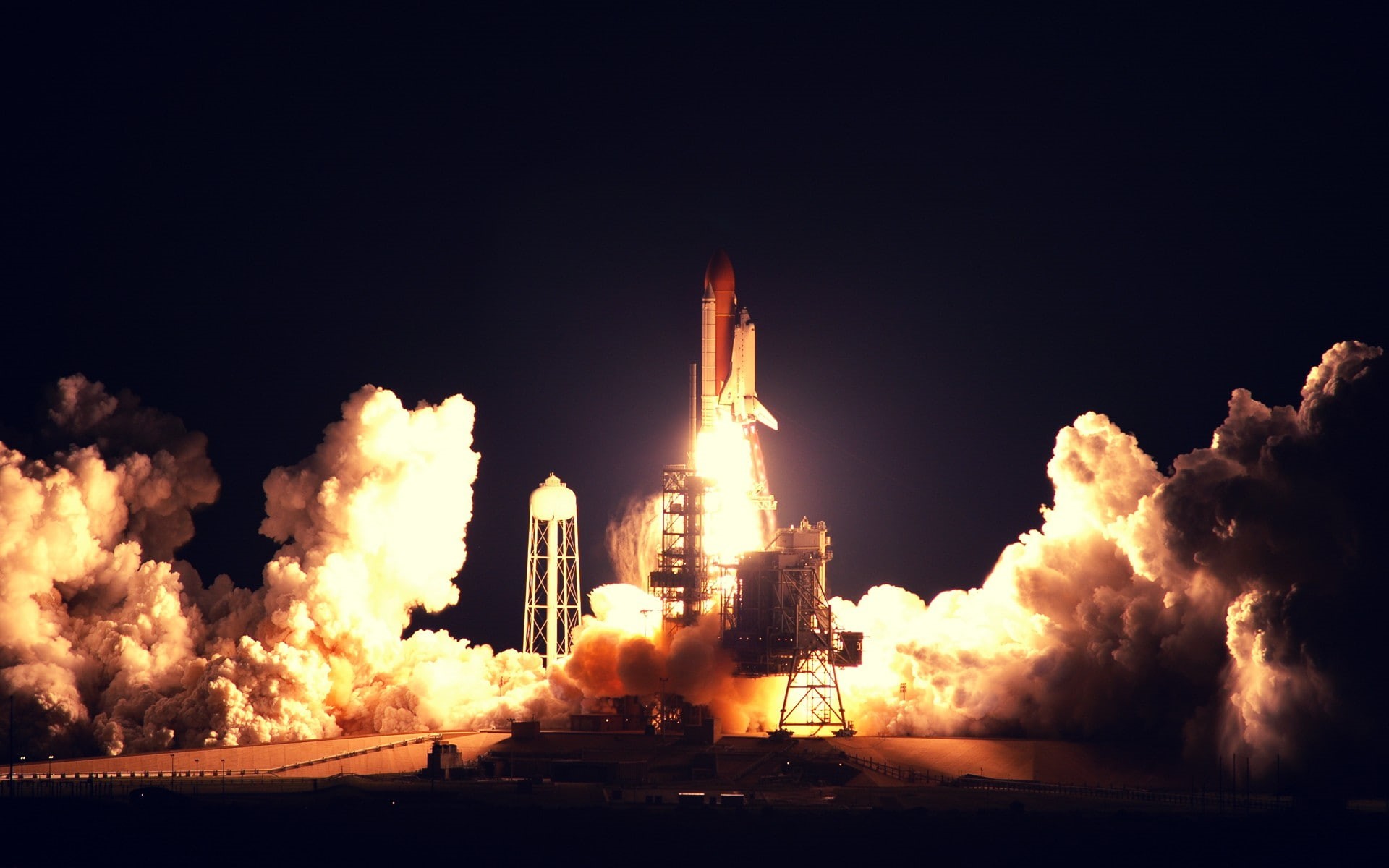 rocket, night, spaceship, 1080P, NASA, space, Launch, HD Wallpaper