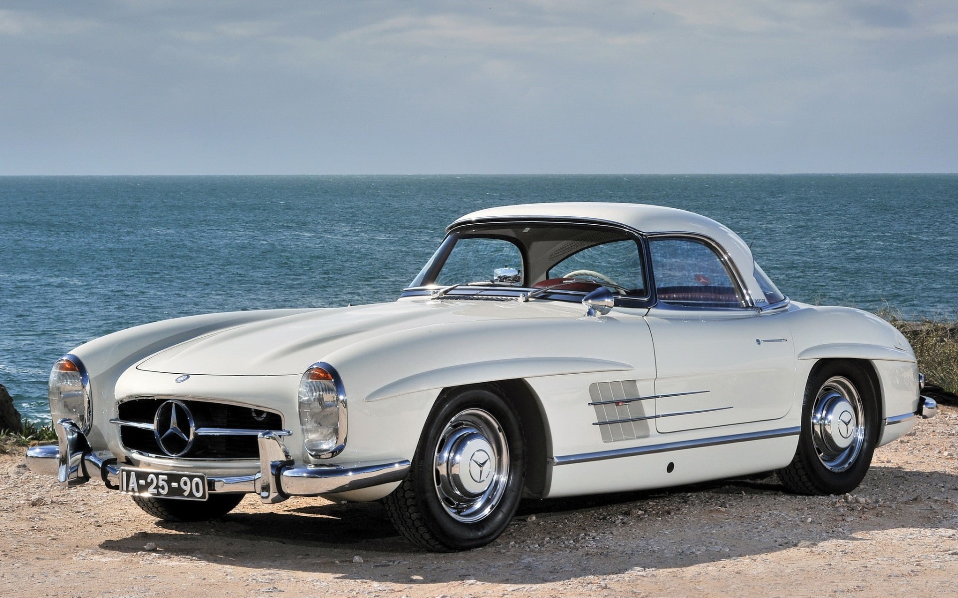SL, 1957, Mercedes-Benz, 1080P, mercedes, 300, HD Wallpaper