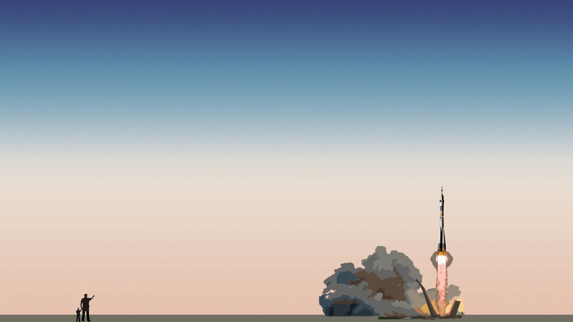 sunset, Soyuz, architecture, blue, ship, nature, water, religion, illustration, travel destinations, tourism, beauty in nature, sculpture, 1080P, sea, HD Wallpaper