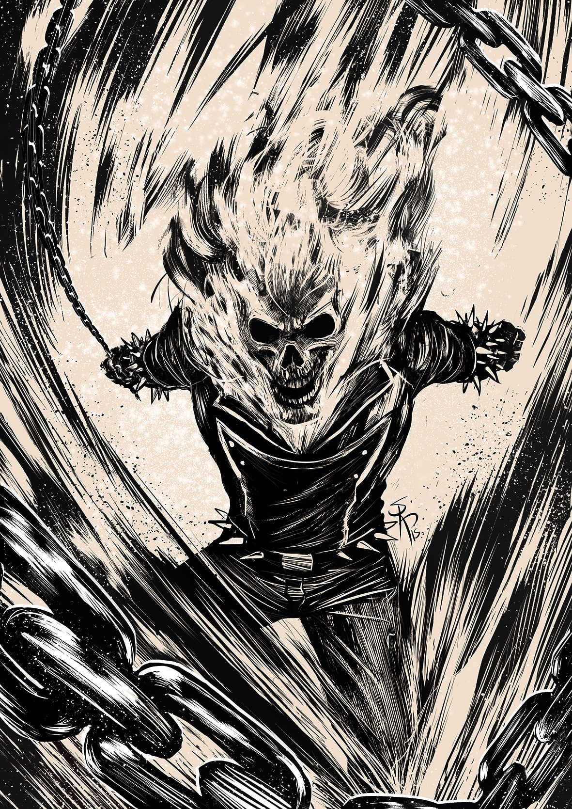 Johnny Blaze, Ghost Rider, 720P, Phone HD Wallpaper