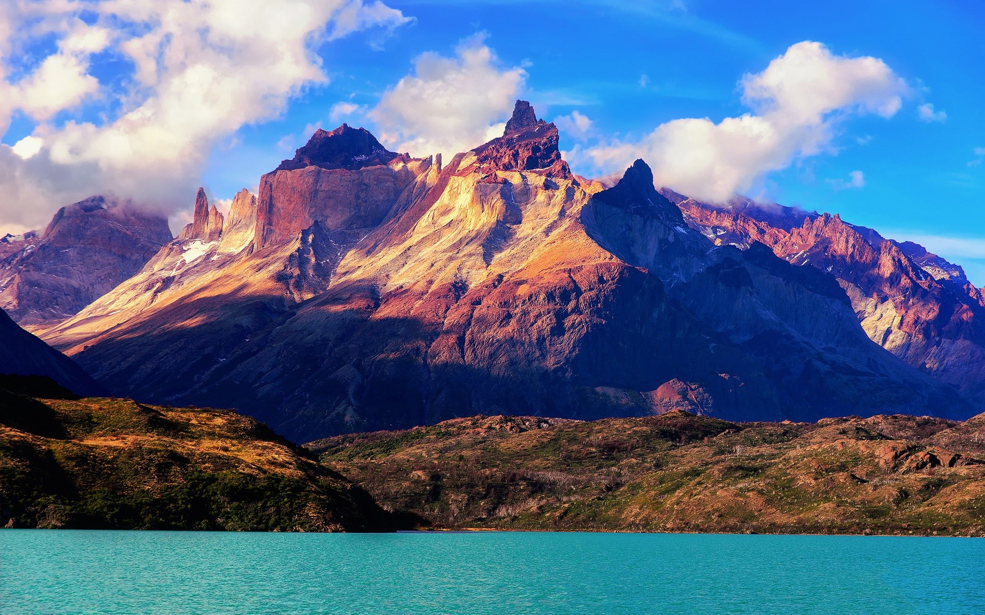 Paine, Lake, Park, America, National, Del, Mountains, Torres, 1080P, Chile, South, HD Wallpaper