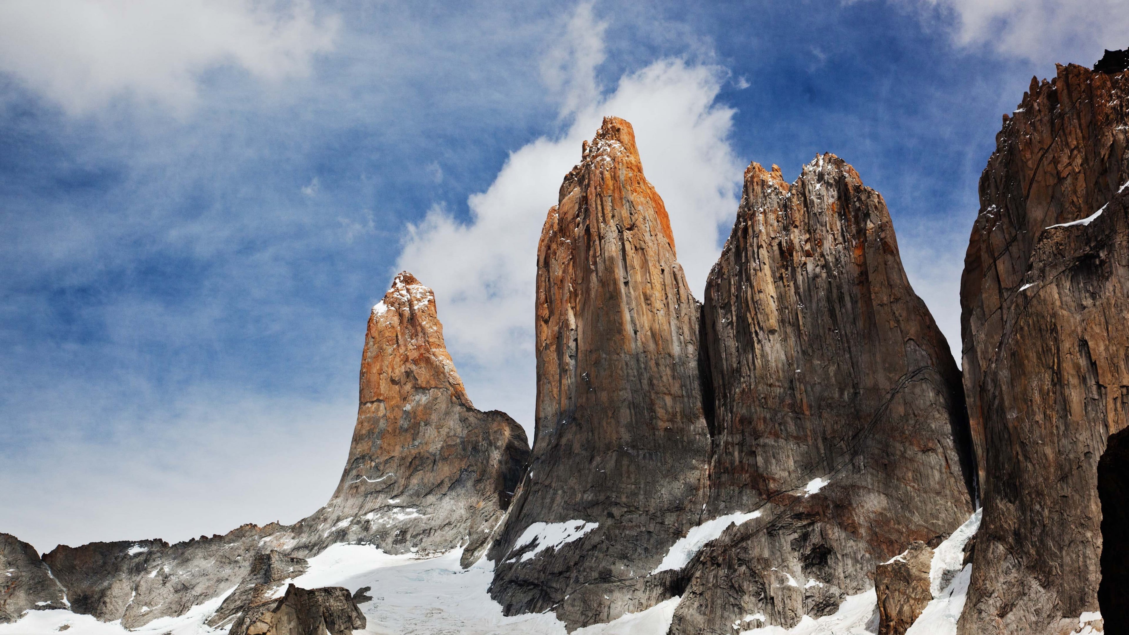landscape, geology, non-urban scene, tourist attraction, snow, national park, cloud, 4K, eroded, low angle view, mountain, rock formation, no people, peak, HD Wallpaper