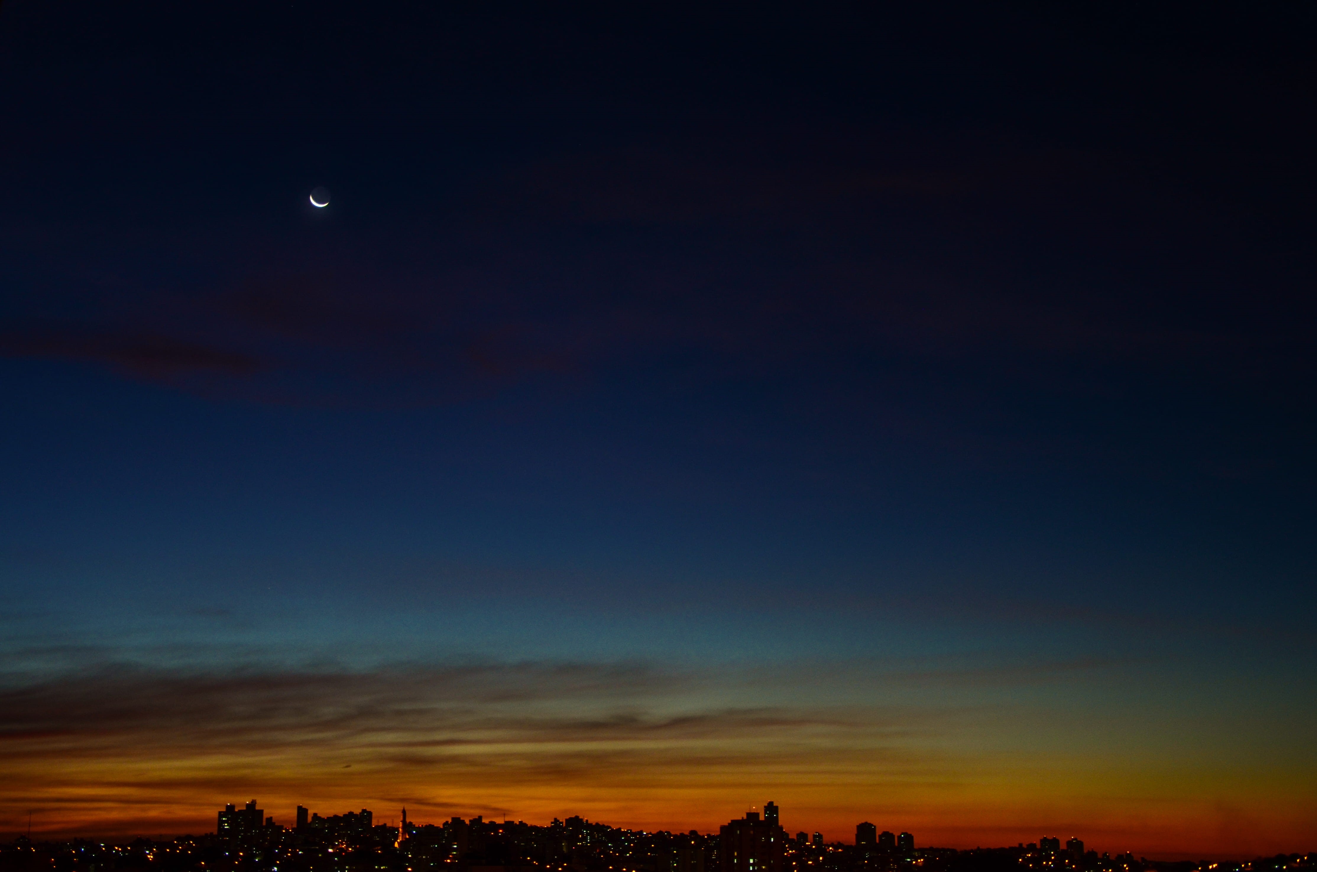 no people, building exterior, city, cloud - sky, brazil, architecture, sunset, star - space, night, nigth, moon, brasil, scenics - nature, tranquility, HD Wallpaper