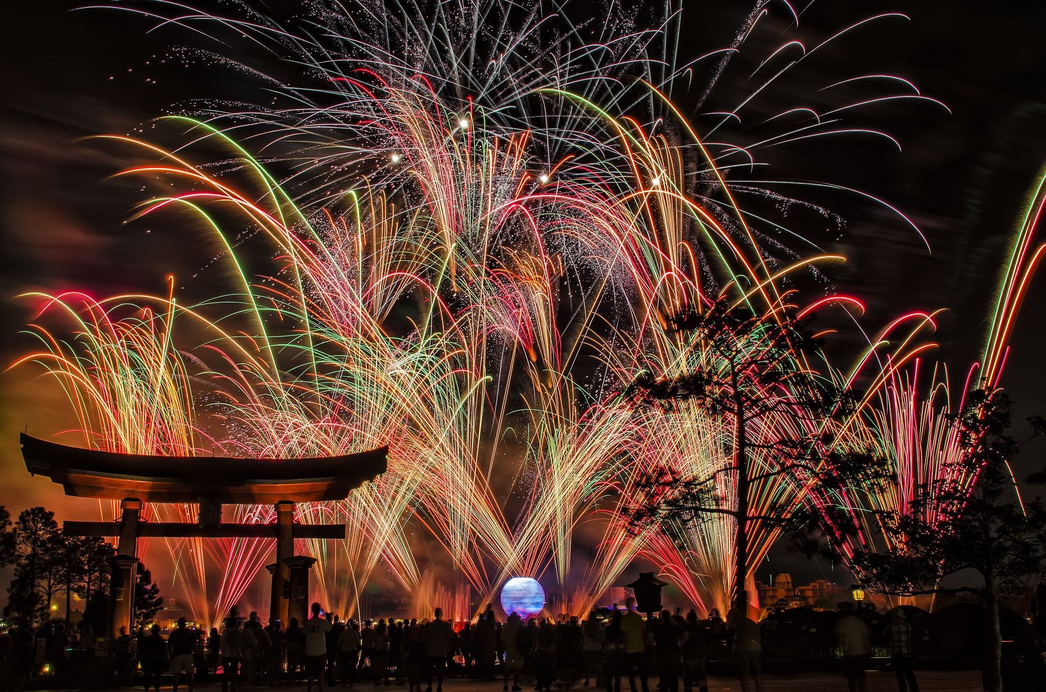 illuminated, long exposure, group of people, night, real people, architecture, firework display, event, motion, arts culture and entertainment, firework, HD Wallpaper