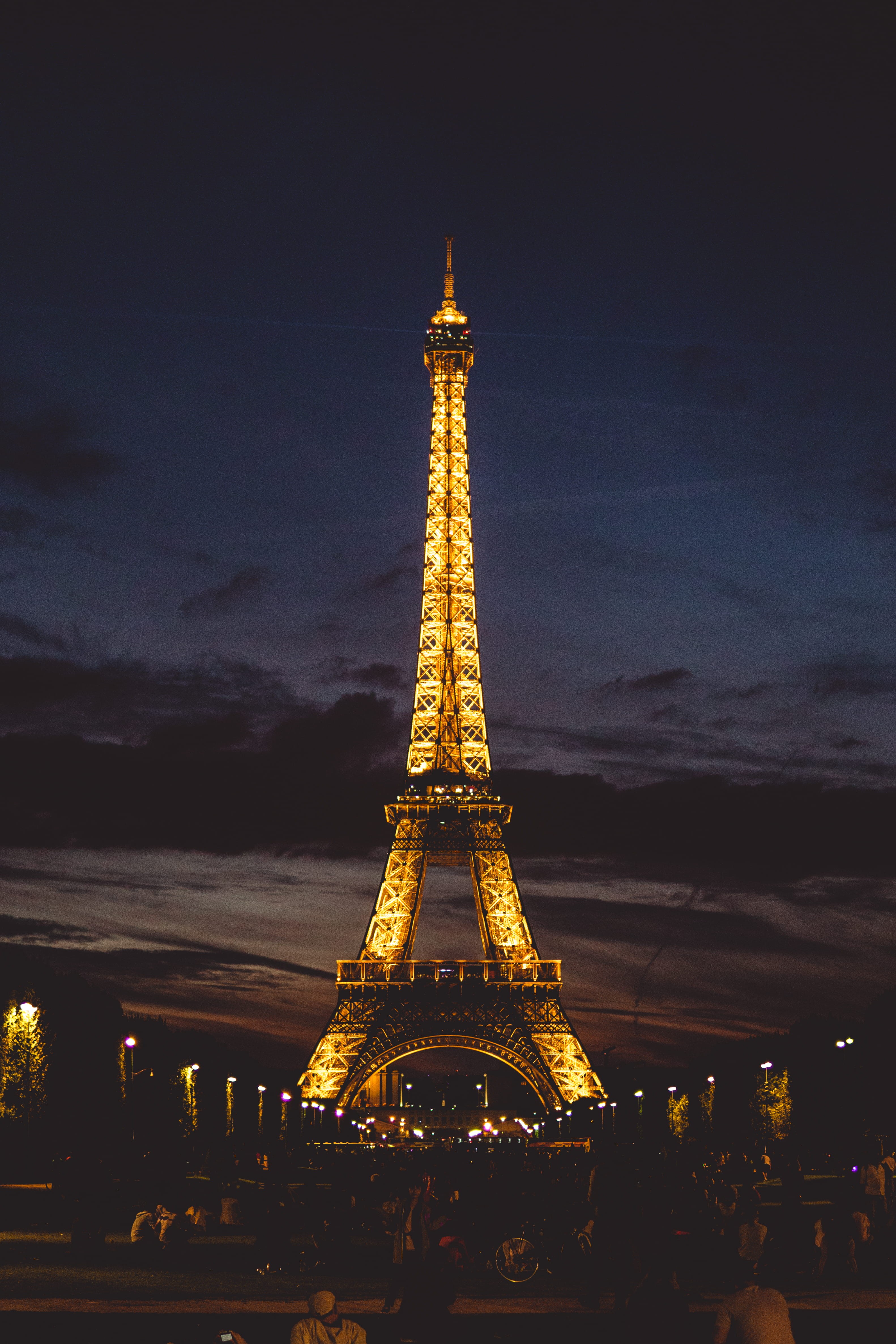 eiffel, france, no people, paris, eiffel tower, amazing, travel destinations, city, skyscraper, tall - high, awesome, built structure, beautiful, nightsky, Phone HD Wallpaper
