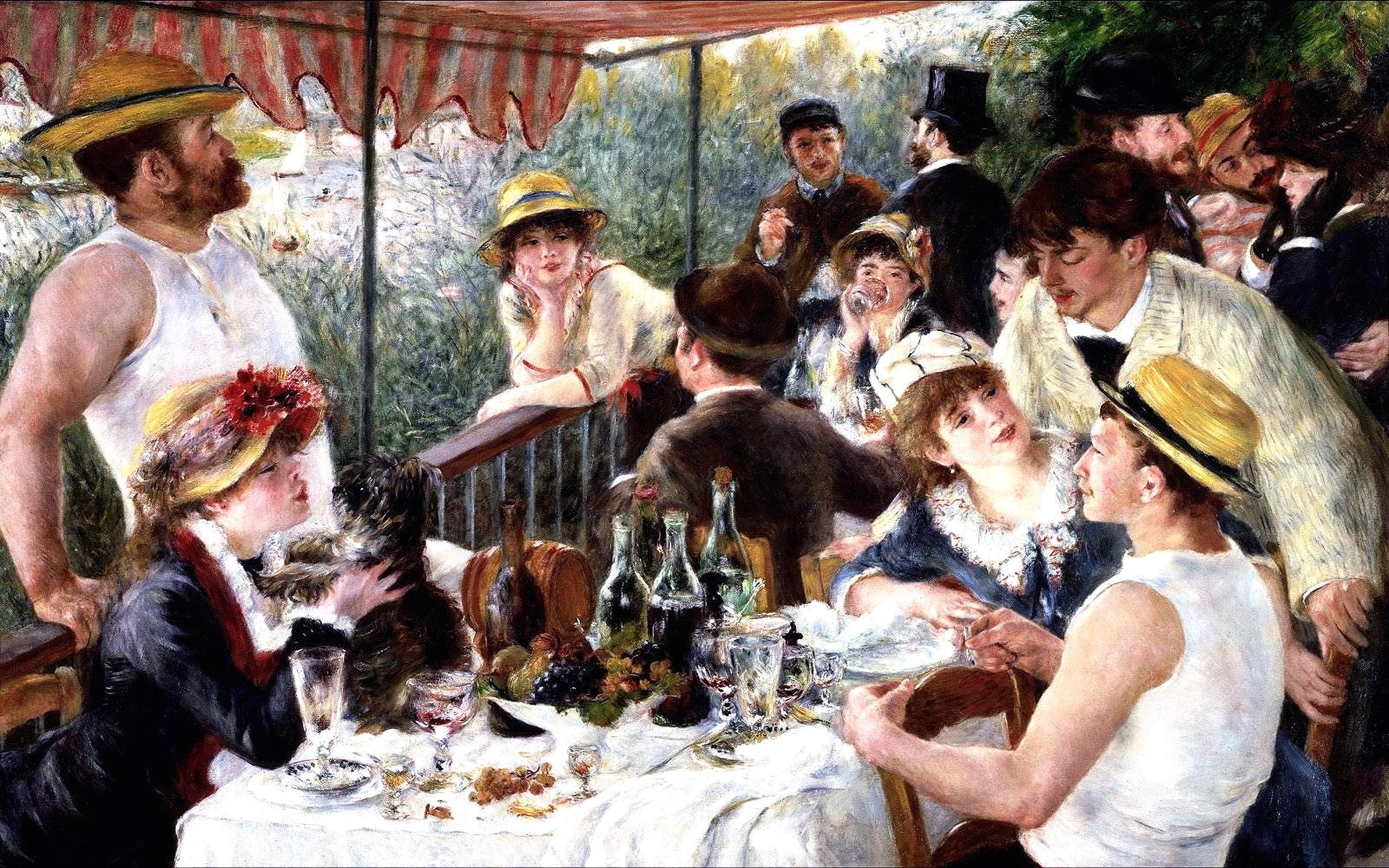 renoir, 2K, painting, 3d and abstract, gathering, HD Wallpaper