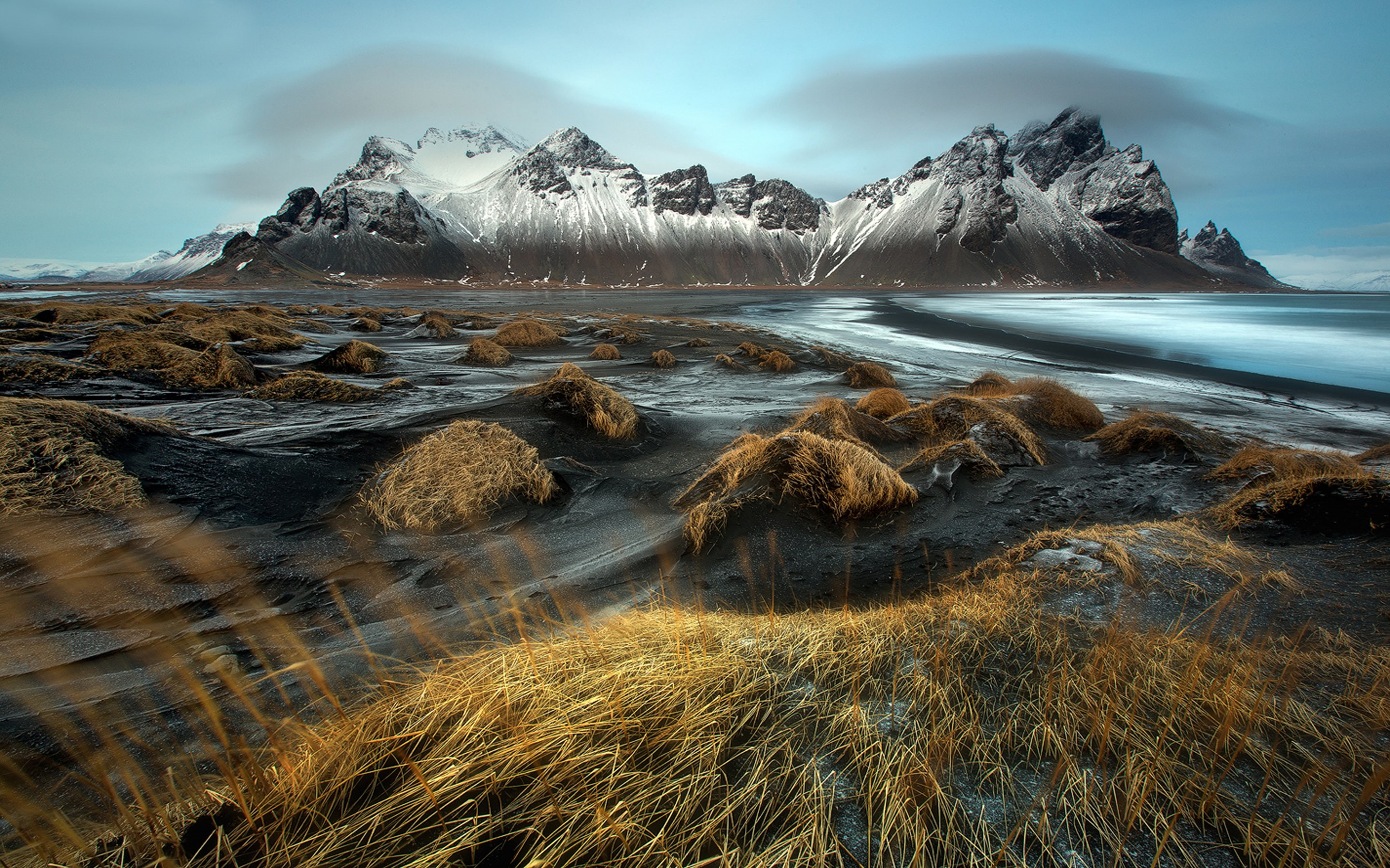 2K, hd, aurora, stokksness, vestrahorn, desktop, iceland, photo, HD Wallpaper