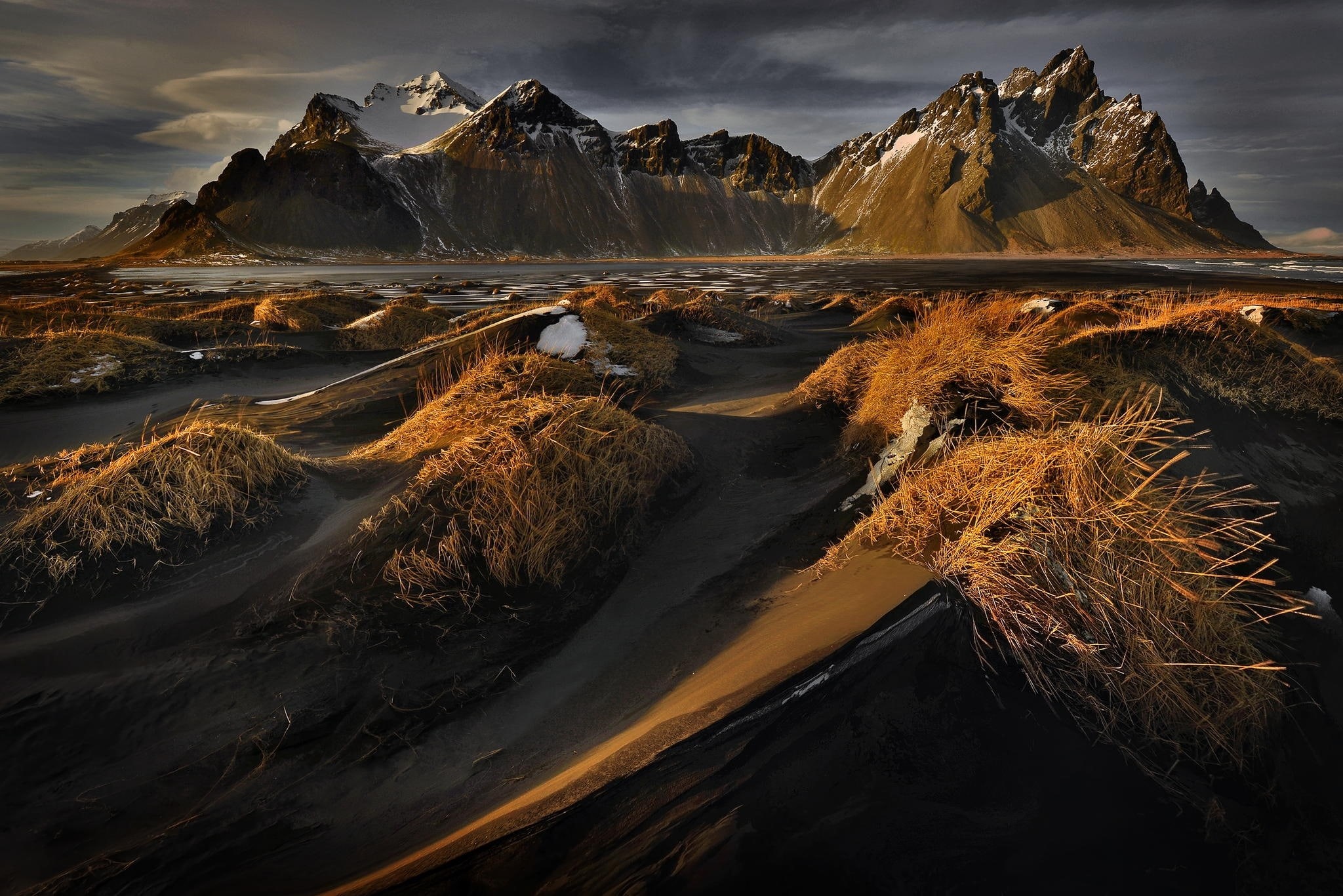mountain, mountains, Iceland, Stokksnes, 1080P, landscape, Vestrahorn, HD Wallpaper