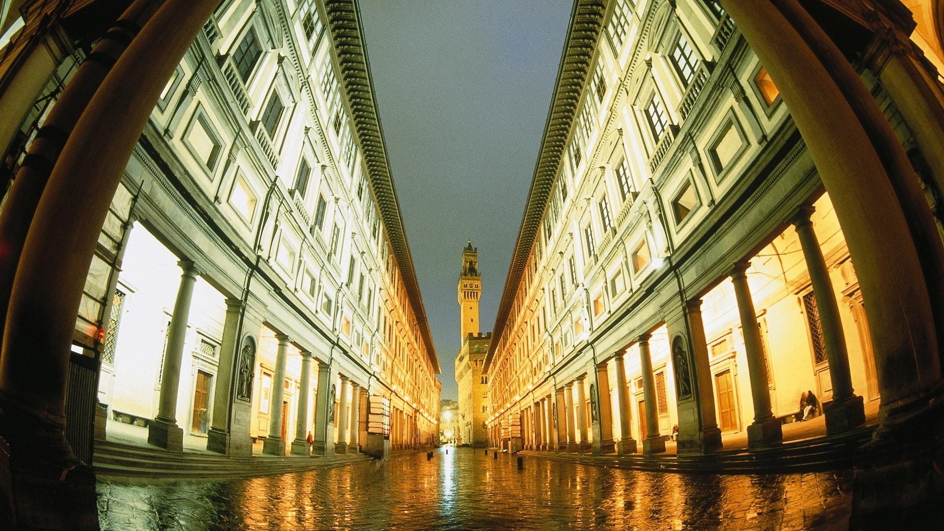 travel destinations, bridge, Florence, city, built structure, the past, history, day, transportation, fisheye lens, building, low angle view, architecture, HD Wallpaper