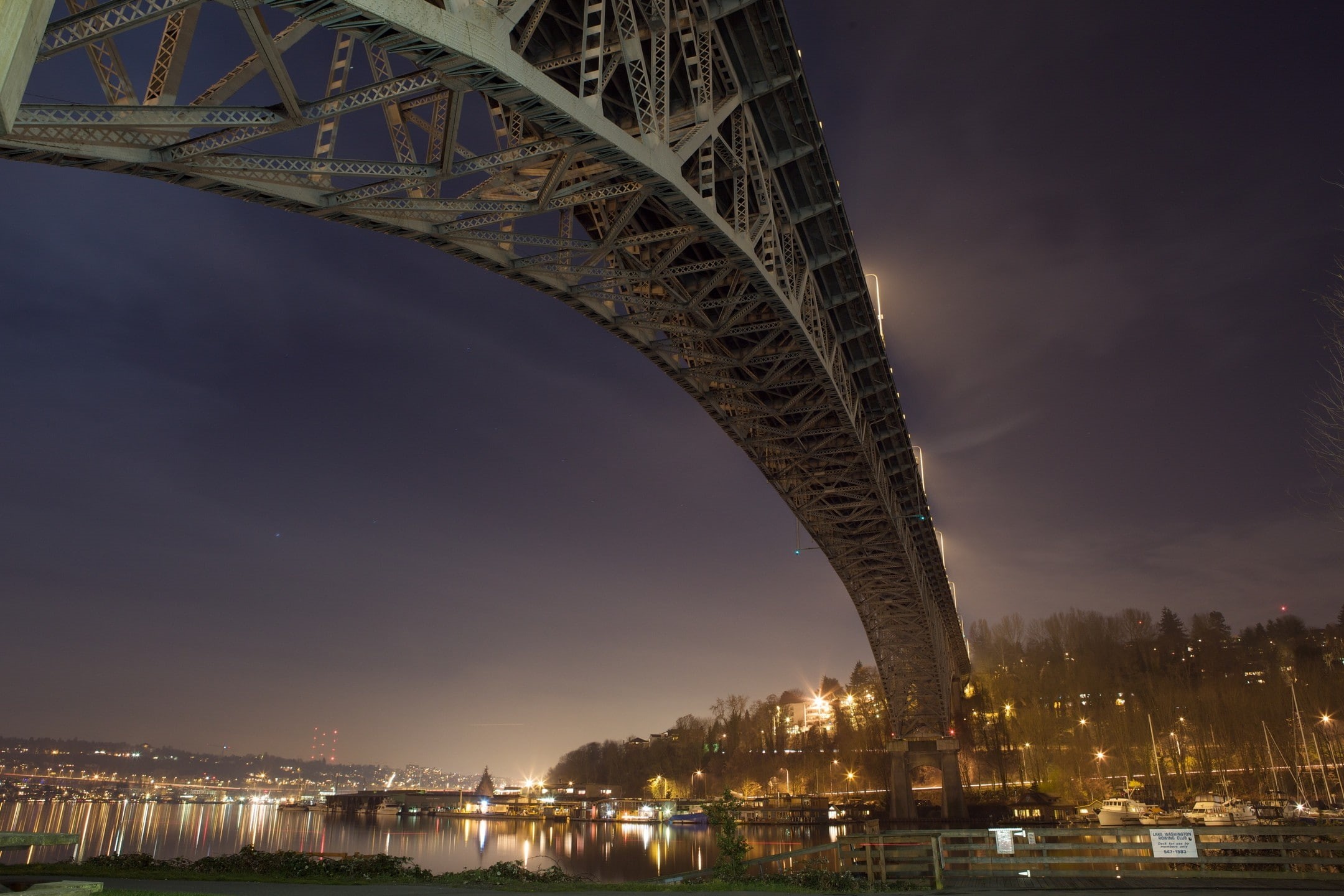 fisheye lens, bridge, 1080P, Aurora Bridge, HD Wallpaper