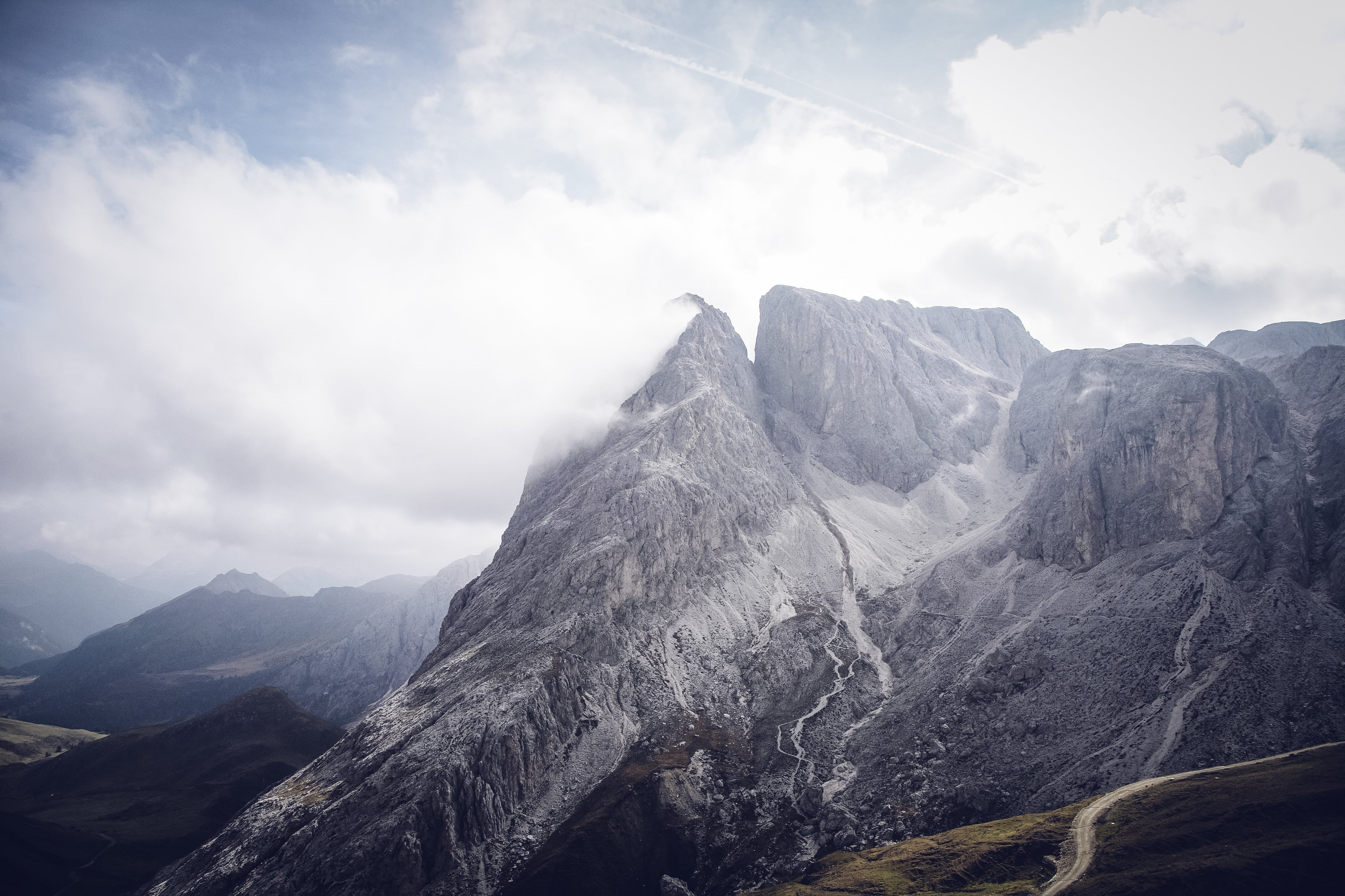summer, outdoors, cloudscape, tranquil scene, nature, mountains, hiking, mountain Ridge, tranquility, sky, south tyrol, high Up, european Alps, non-urban scene, HD Wallpaper