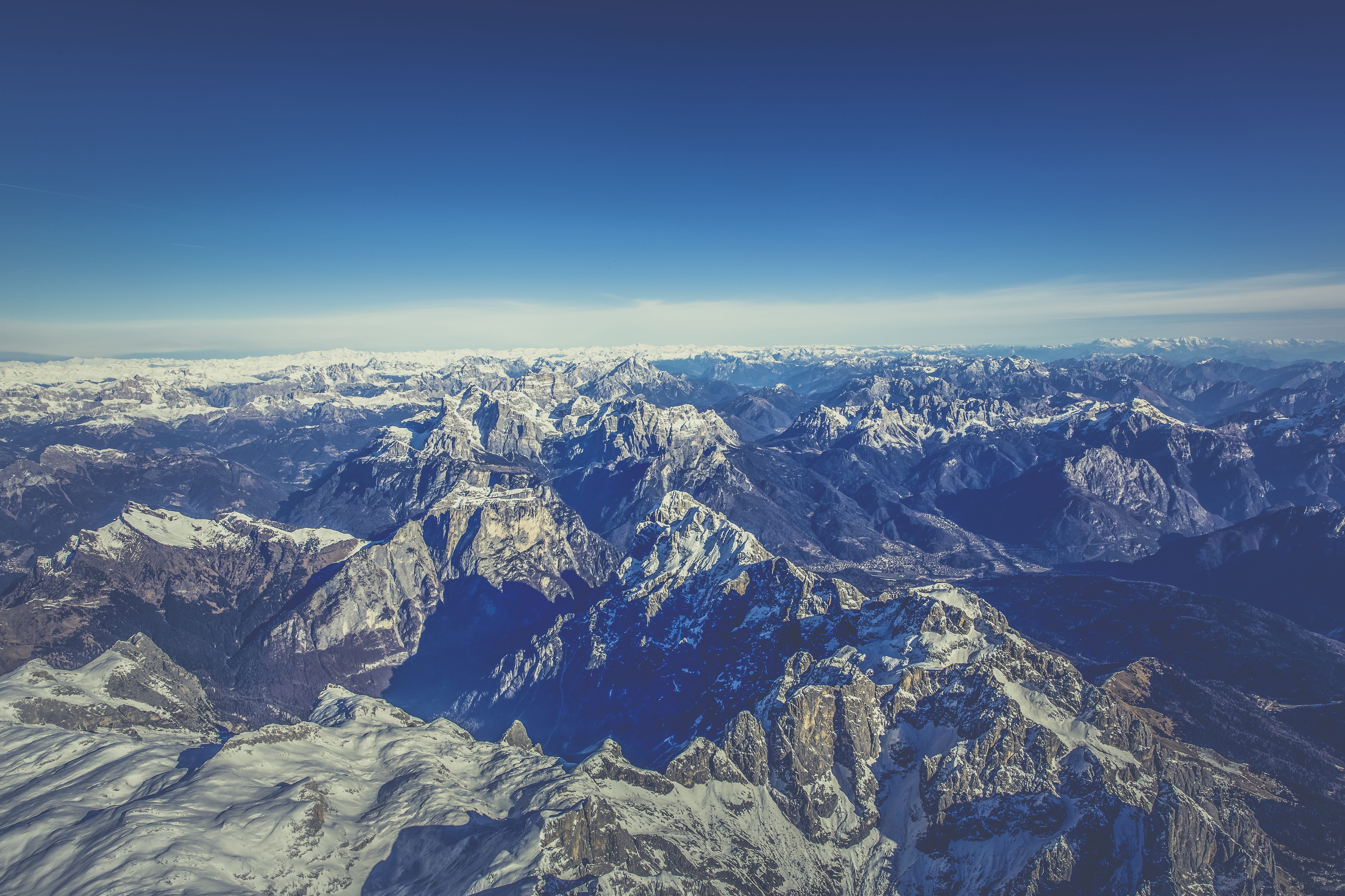 hot air balloon, tranquil scene, south tyrol, idyllic, top view, birds eye view, 5K, alp, aerial view, no people, beauty in nature, climate, alpine, scenics - nature, HD Wallpaper