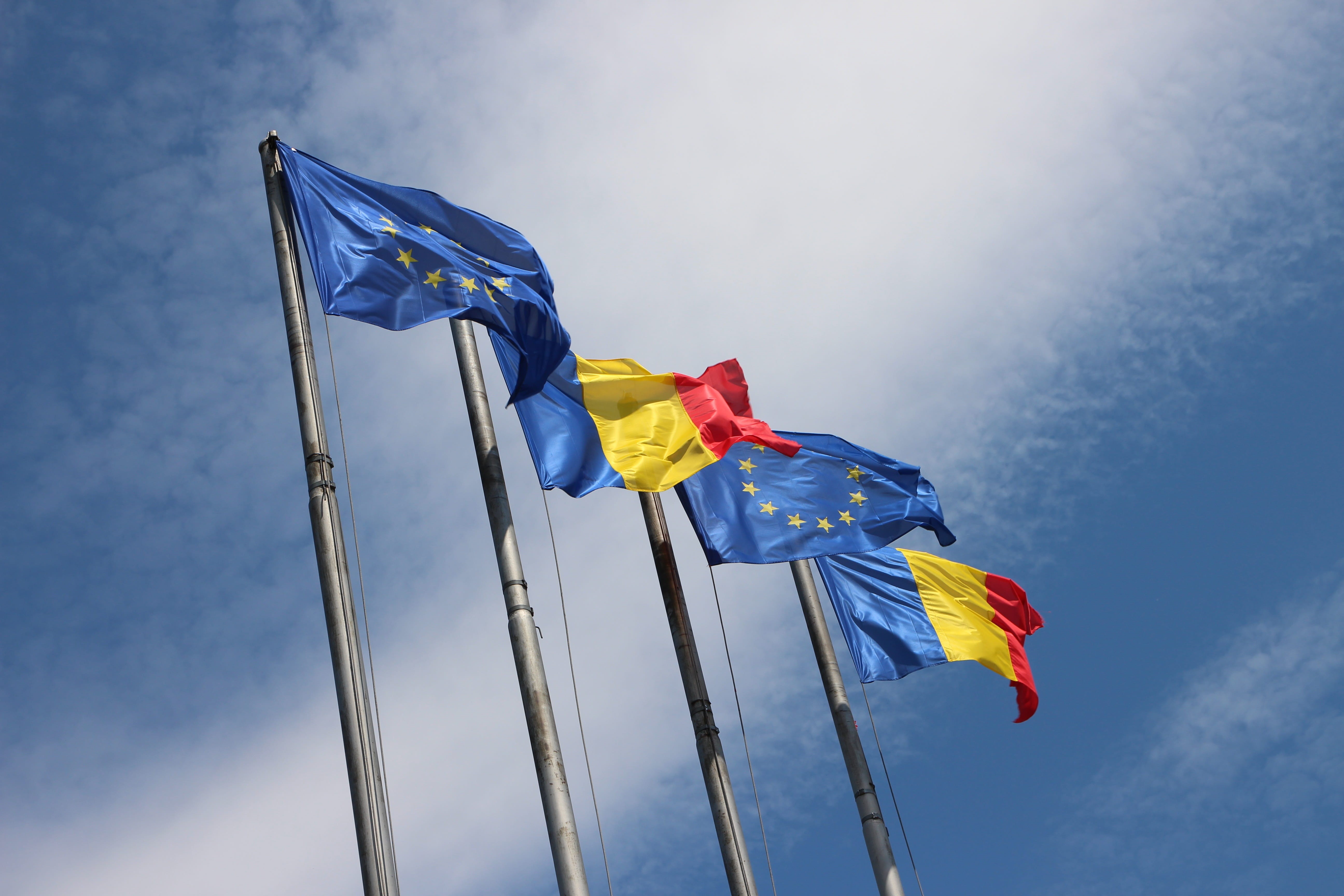 variation, nature, flags, europe, national icon, outdoors, mast, motion, low angle view, romania, day, independence, choice, 5K, cloud - sky, flag, patriotism, HD Wallpaper