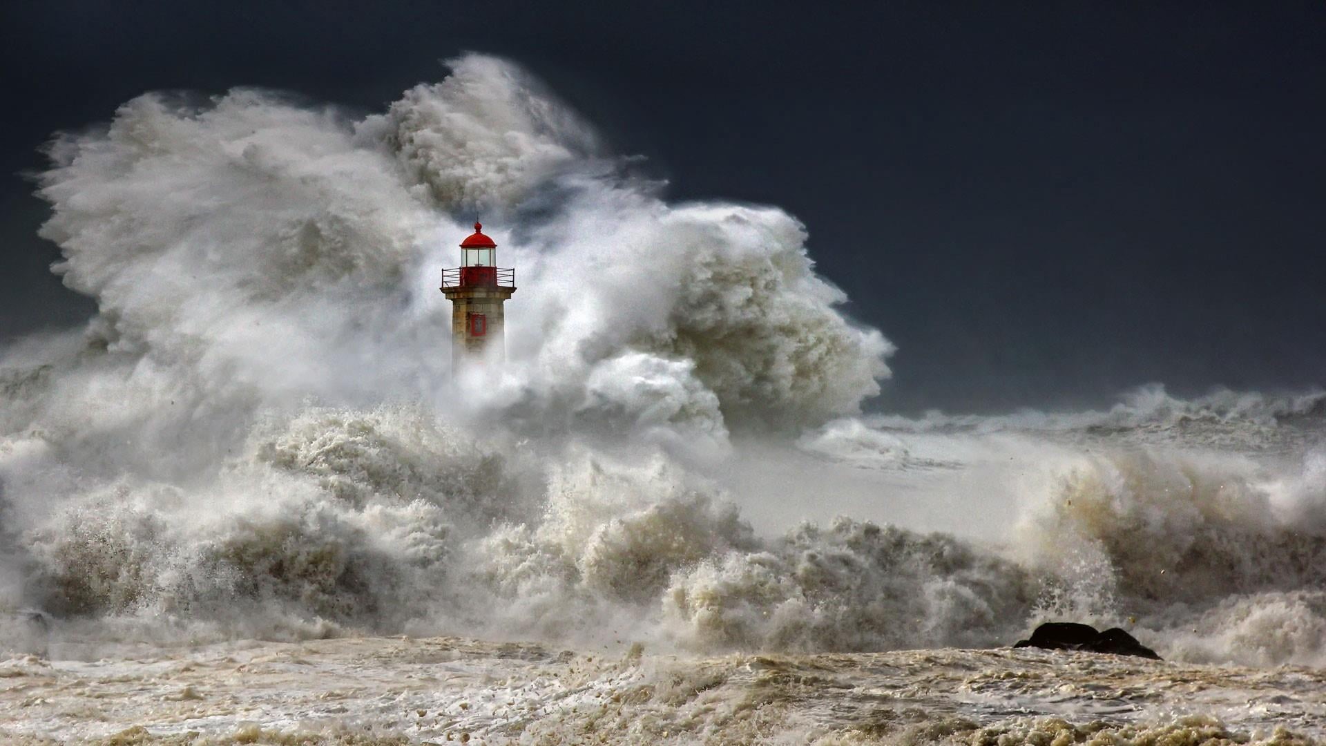 nature, motion, transportation, europe, felgueiras lighthouse, nautical vessel, warning sign, portugal, power, mode of transportation, wave, stormy, powerful, HD Wallpaper
